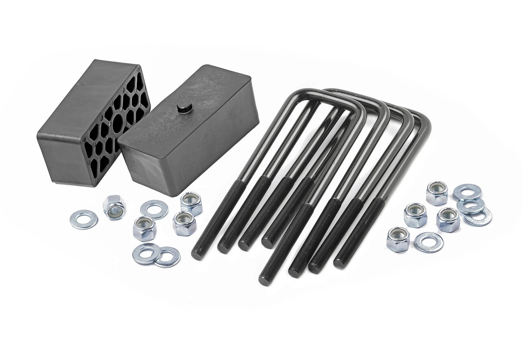 Rough Country 2 Inch Block & U-bolts for Chevy/GMC 1500 2WD/4WD (99-24) 6532