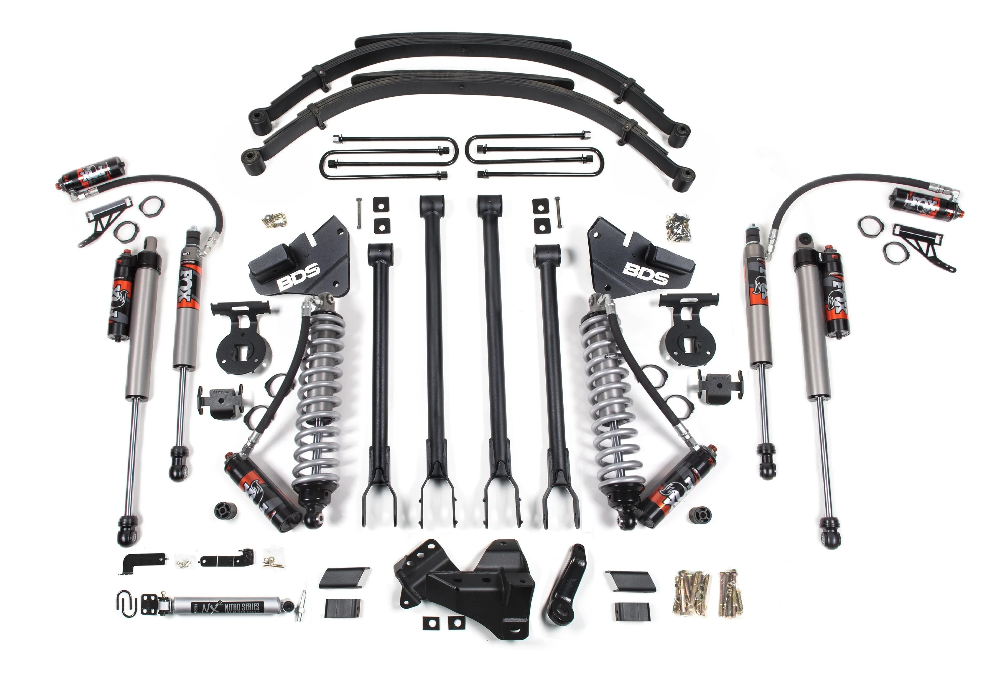 4 Inch Lift Kit w/ 4-Link | FOX 2.5 Performance Elite Coil-Over Conversion | Ford F250/F350 Super Duty (17-19) 4WD | Diesel - Image 3