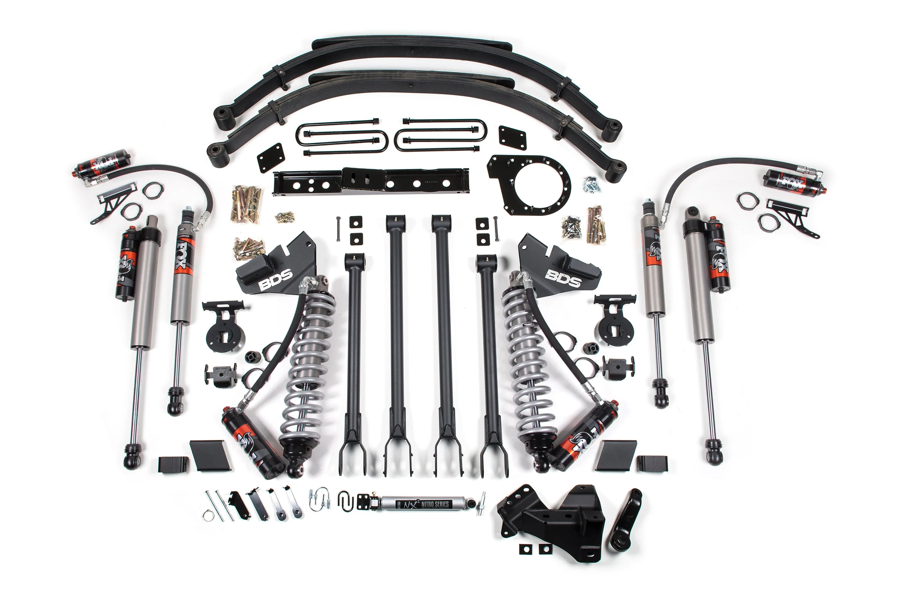 5 Inch Lift Kit w/ 4-Link | FOX 2.5 Performance Elite Coil-Over Conversion | Ford F250/F350 Super Duty (20-22) 4WD | Diesel - Image 3