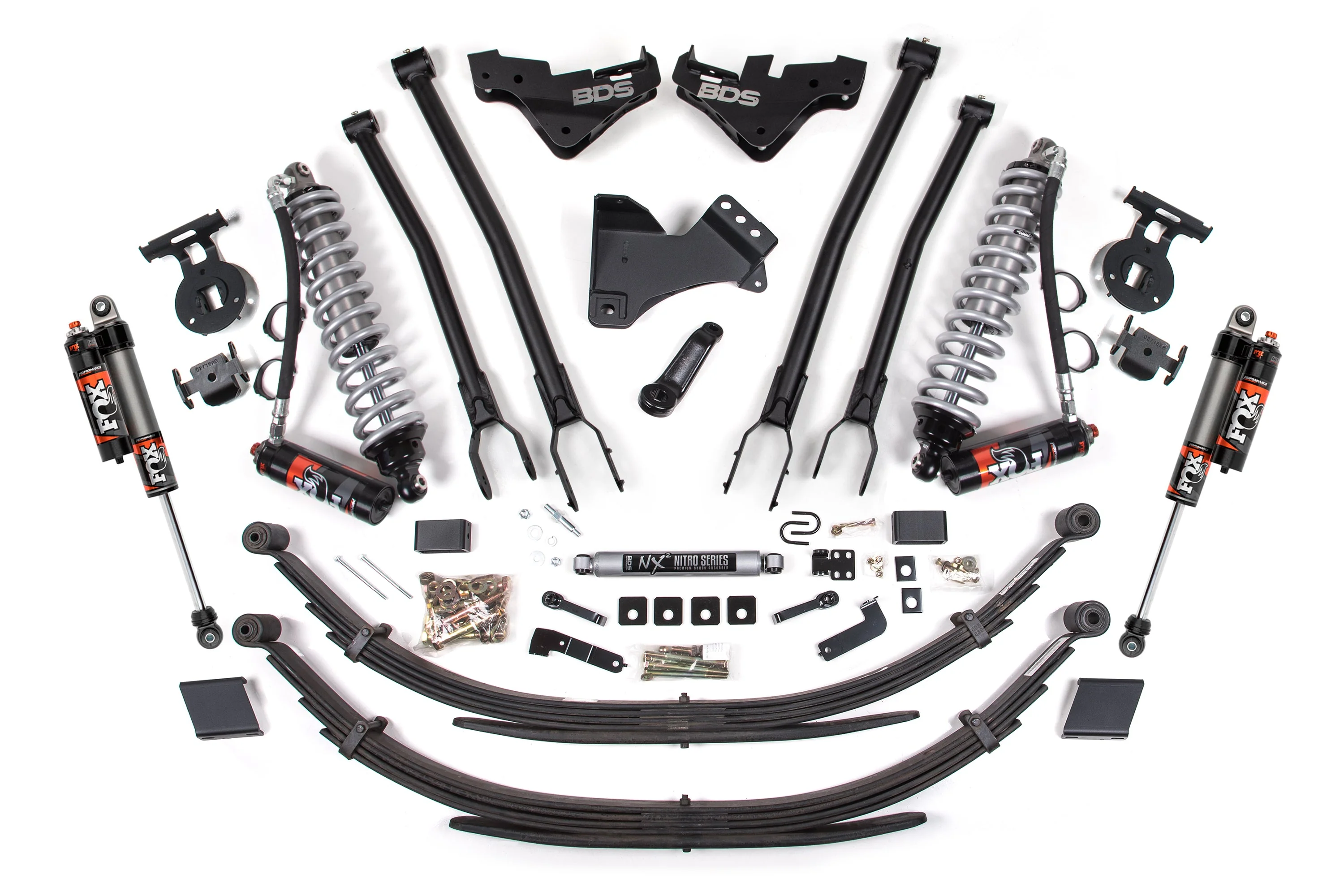 5 Inch Lift Kit w/ 4-Link | FOX 2.5 Performance Elite Coil-Over Conversion | Ford F250/F350 Super Duty (23-25) 4WD | Diesel - Image 3