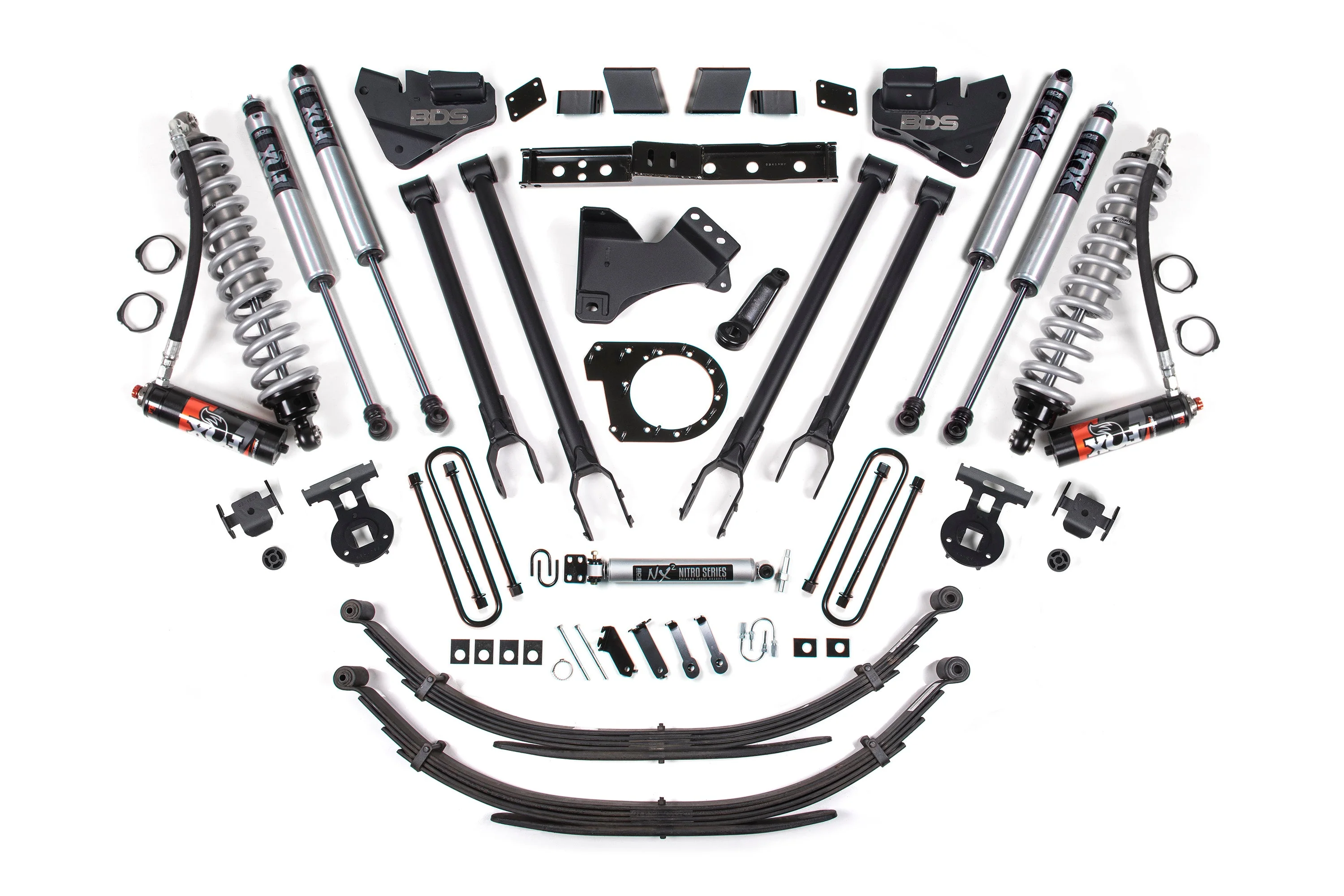 7 Inch Lift Kit w/ 4-Link | FOX 2.5 Performance Elite Coil-Over Conversion | Ford F250/F350 Super Duty (20-22) 4WD | Diesel - Image 3