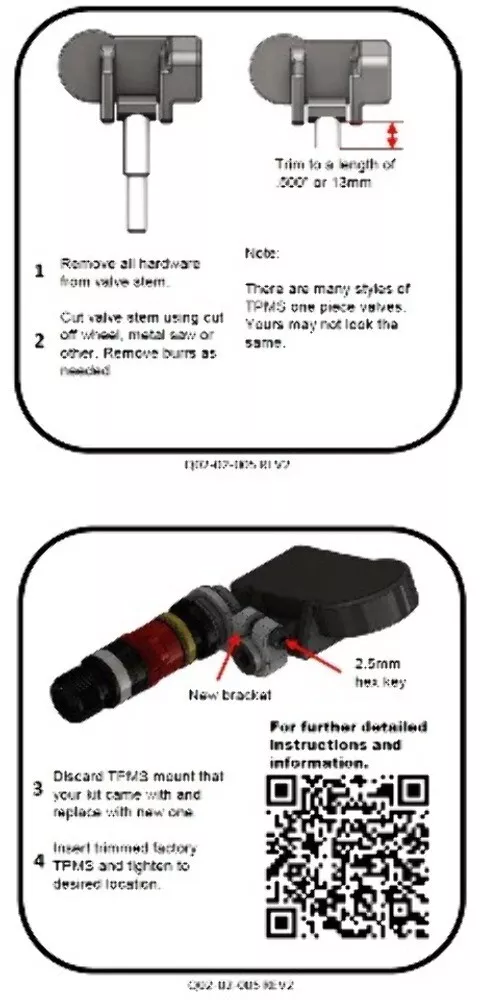 Apex Rapid Tire Deflator RPV Valve Stem Kit For Toyota/Nissan w/OEM TPMS Sensors - Image 2
