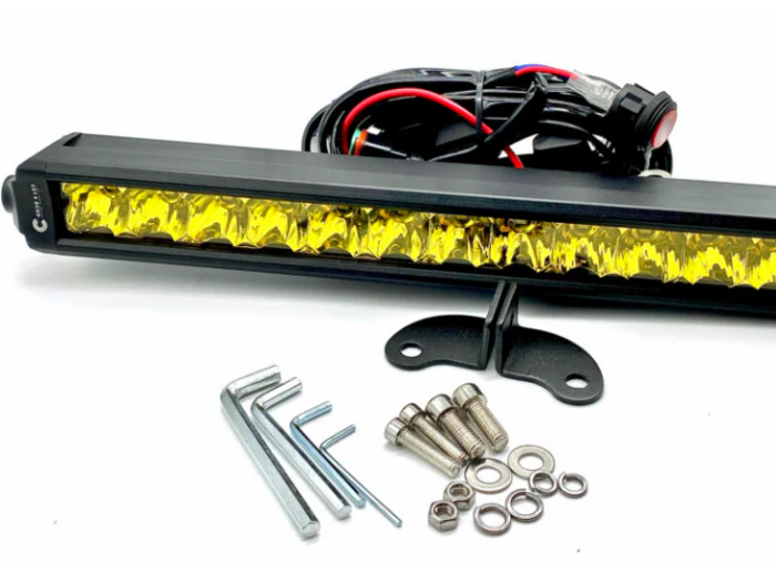Code 4 LED Supply Amber Single Row Light Bars - 43 inch 210 watt
