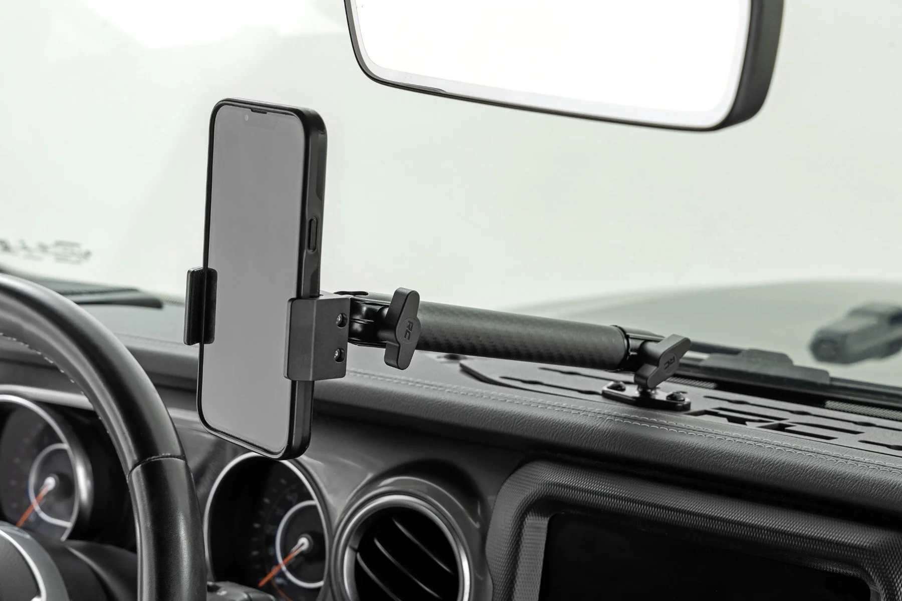 Rough Country Dash Mount 8" Mount Kit for Jeep Gladiator JT/Wrangler JL 4WD 2018-2024 10661