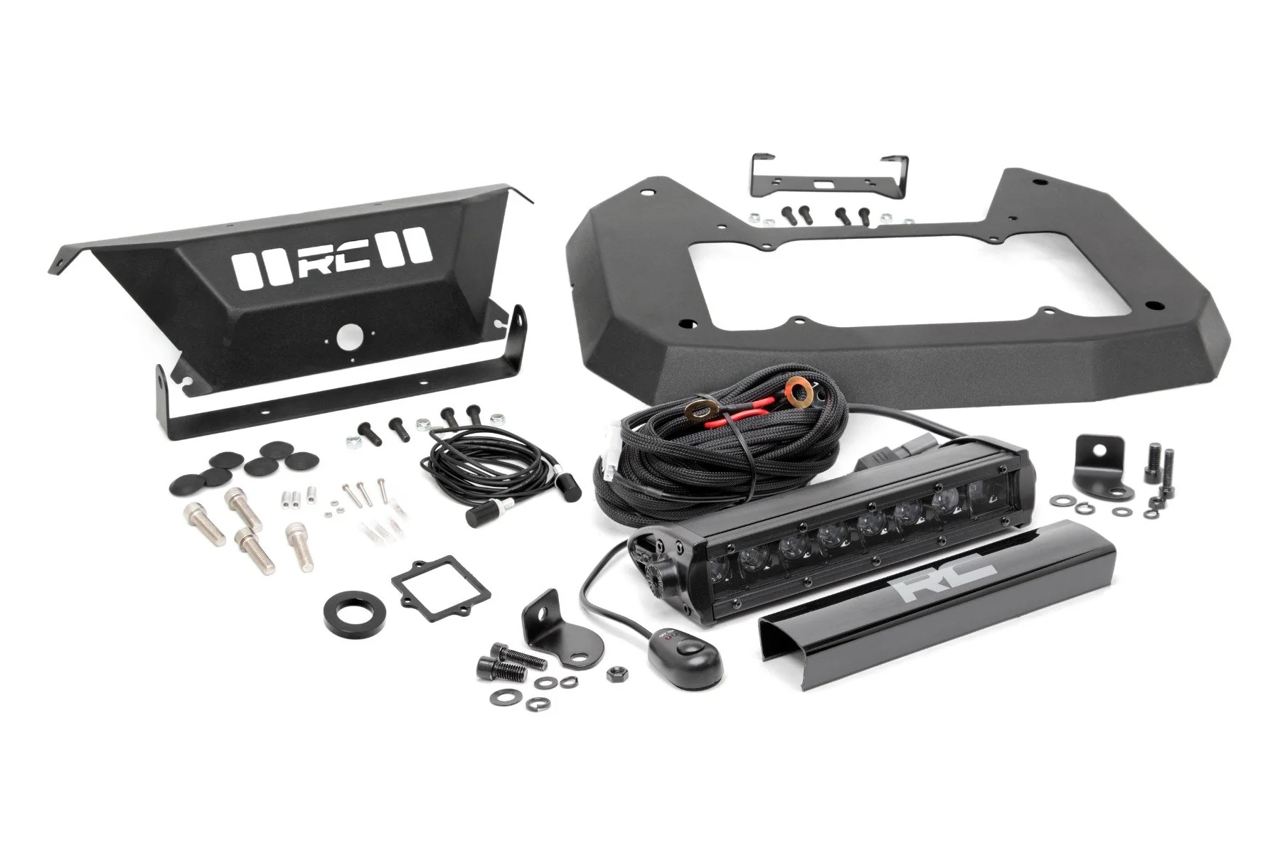 Rough Country Jeep Spare Tire Delete Kit w/8in Black Series LED 18-20 JL 10584