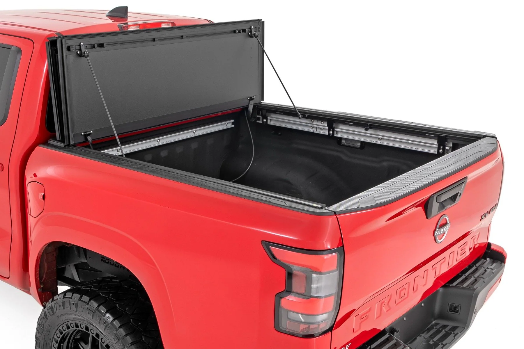 Rough Country Hard Tri-Fold Flip Up Bed Cover 5' Bed | Nissan Frontier 2WD/4WD (22-25) 49520551A - Image 2