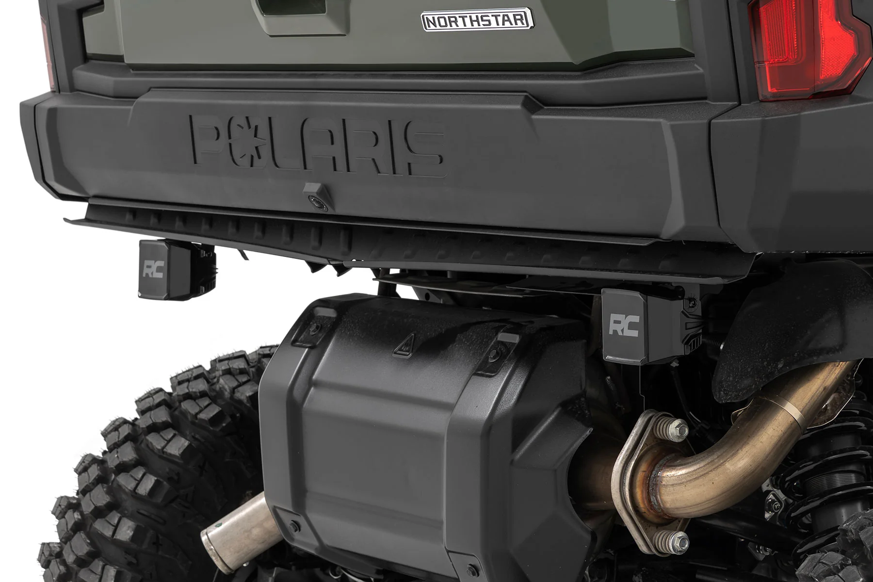 Rough Country LED Light Under Bed Mount 2" Black Pair Flood for Polaris XPEDITION ADV 5 93188 - Image 2