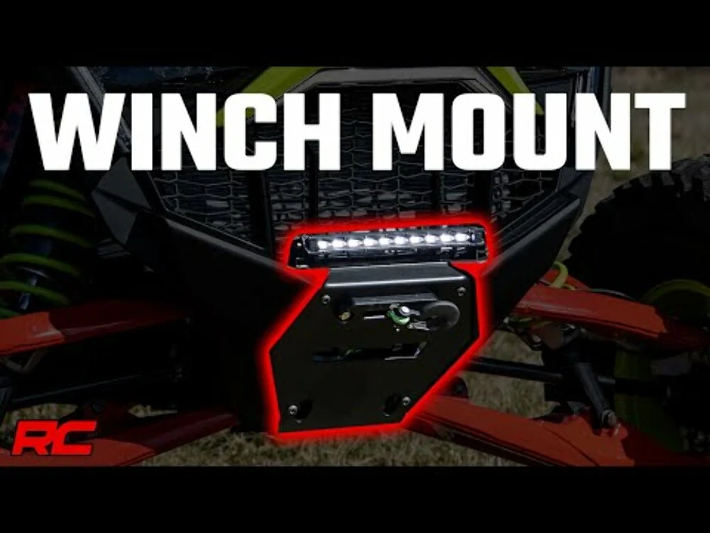 Rough Country Winch Mount /RS4500S 10" Black SlimlineLED Polaris RZR Pro R 22-24 92063 - Image 2