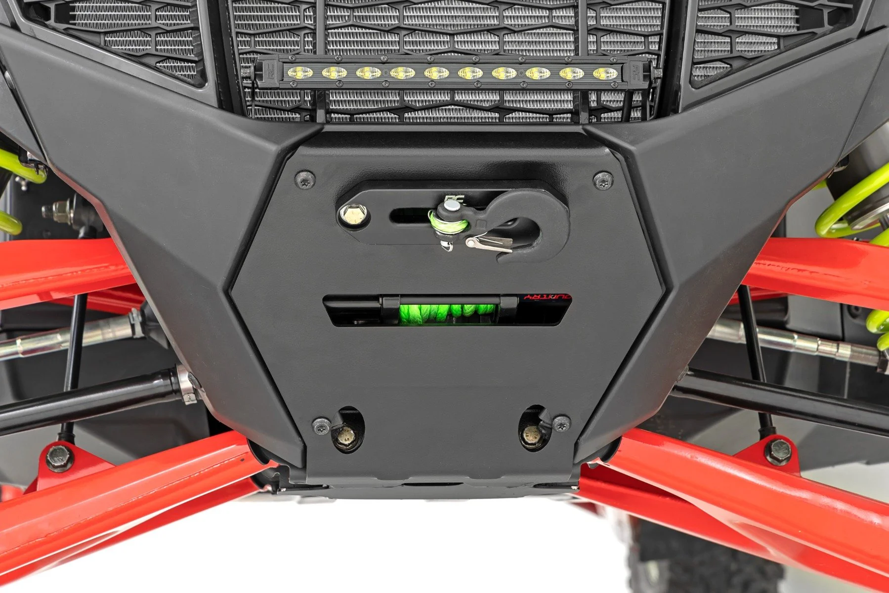 Rough Country LED Light Winch Mount RS6500S 10" Black Slimline Polaris RZR Pro R 2022 92064 - Image 2