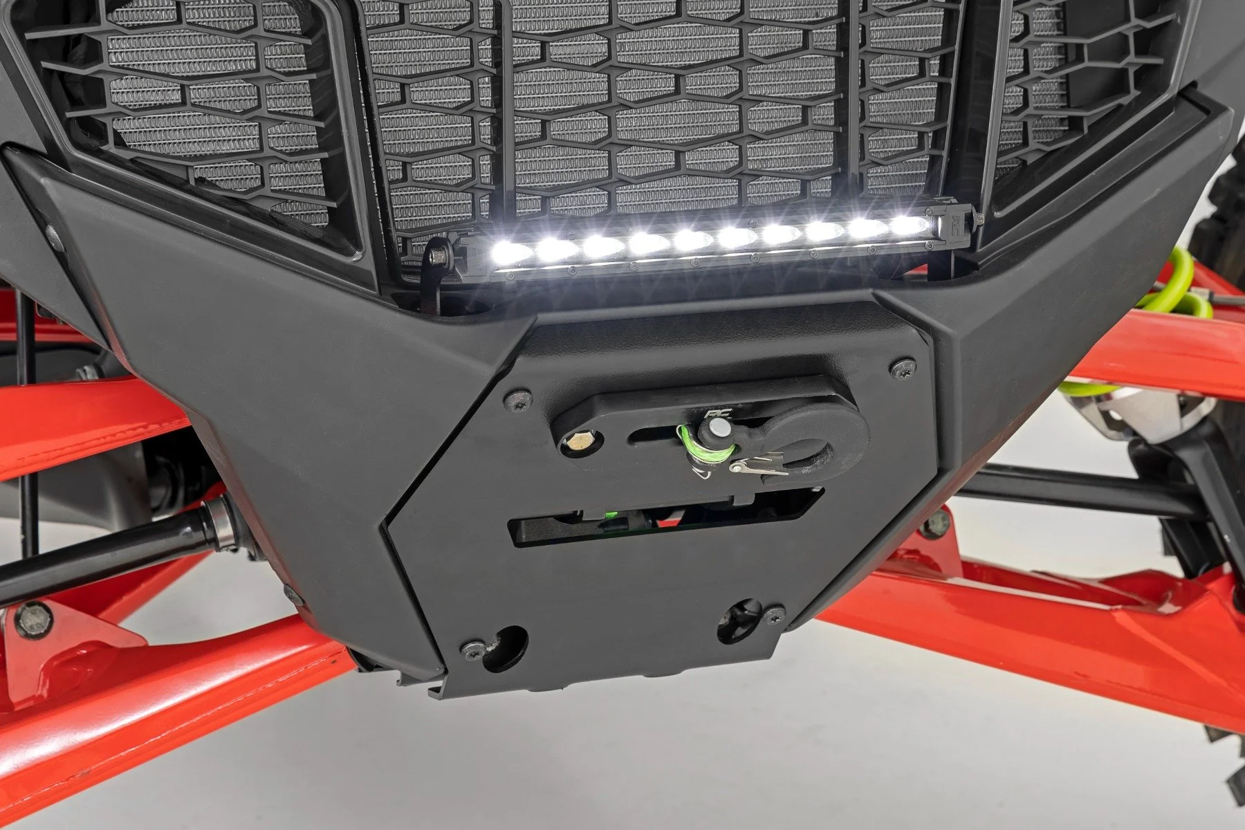 Rough Country LED Light Winch Mount RS6500S 10" Black Slimline Polaris RZR Pro R 2022 92064 - Image 4