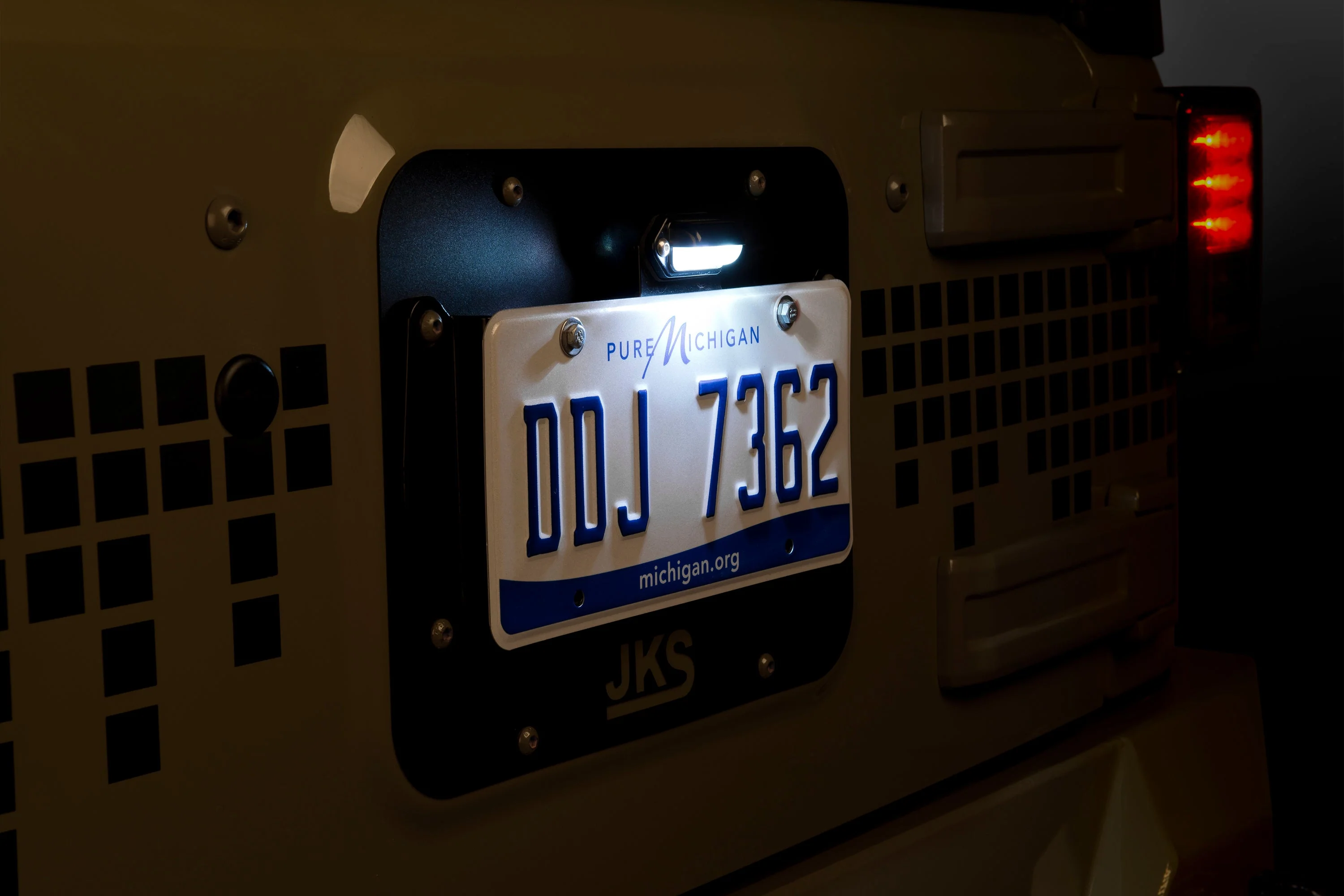 License Plate Relocation Kit w/Light | Wrangler JK - Image 2
