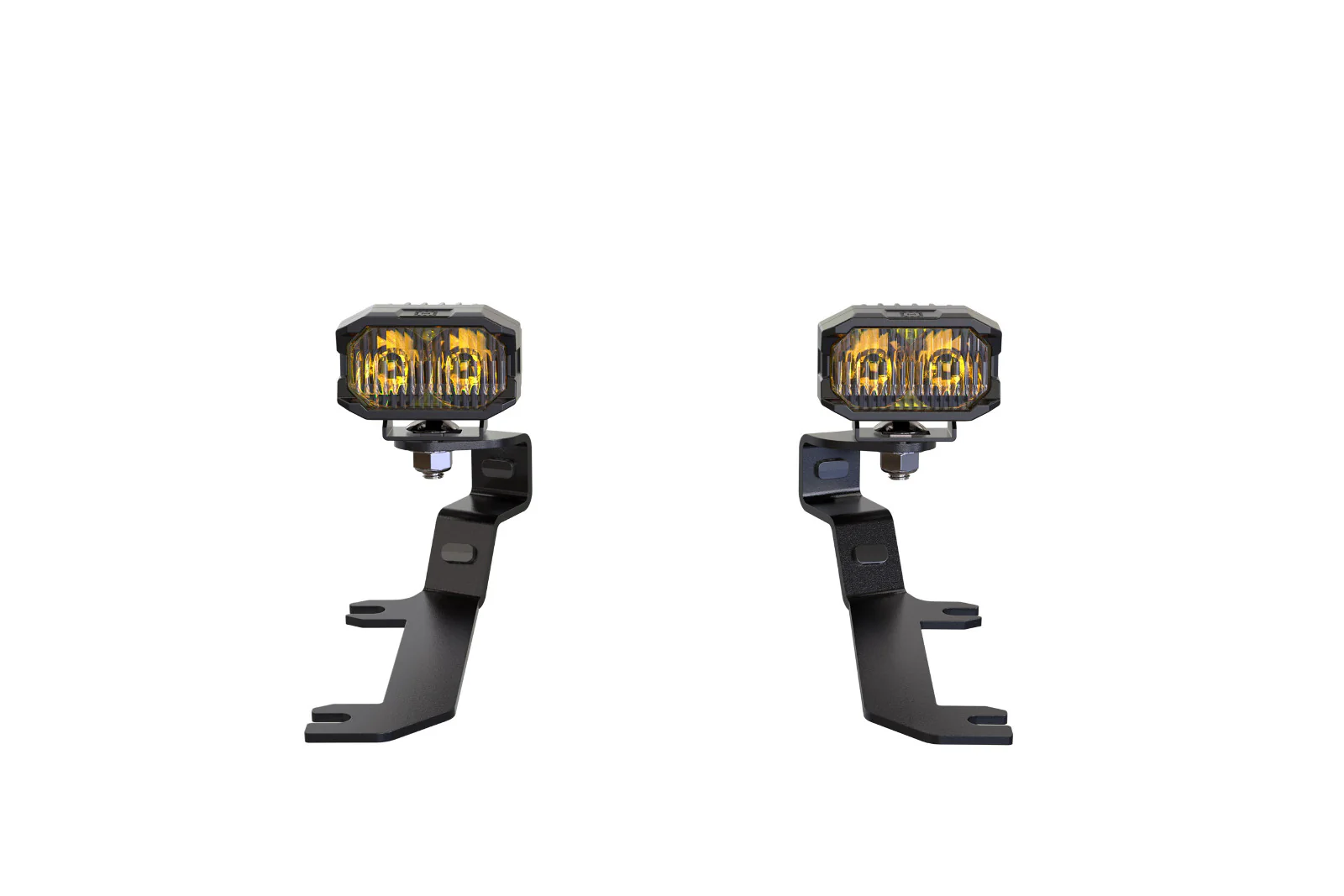 Morimoto 2Banger Ditch Light Kit: 2019+ Silverado 1500 (HXB Yellow Flood Beam) - Image 2