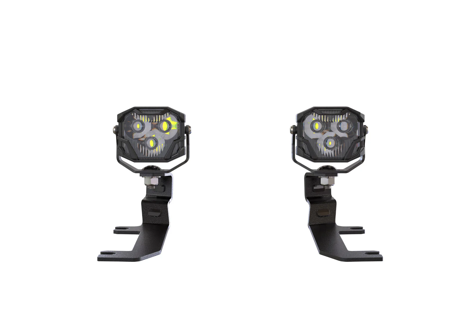 Morimoto 4Banger Ditch Light Kit: 2020+ Silverado HD (HXB Yellow SAE Wide Beam) - Image 2