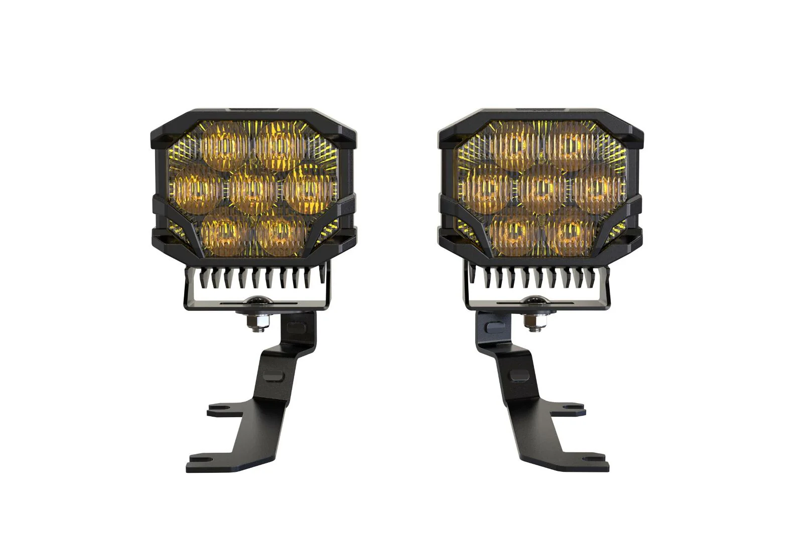 Morimoto BigBanger Ditch Light Kit: 2019+ Silverado 1500 (HXB Yellow Spot Beam) - Image 2