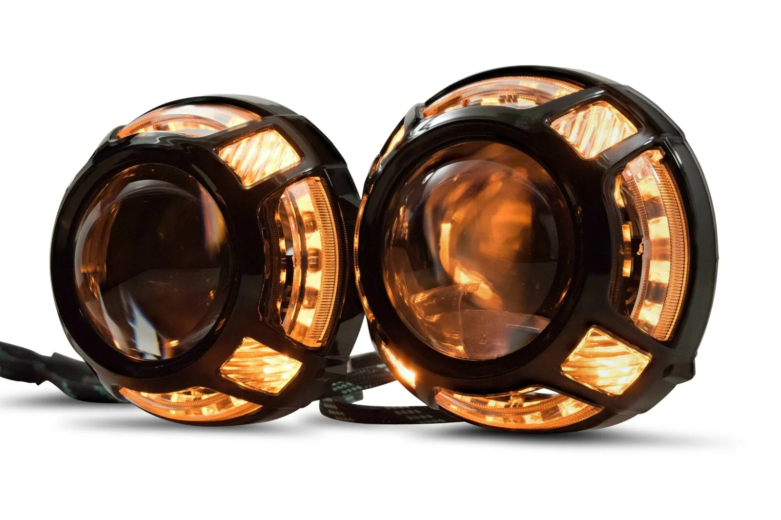 Morimoto Panamera 2.0 Projector Shroud (Black) (White/Amber LED Switchback) - Image 6