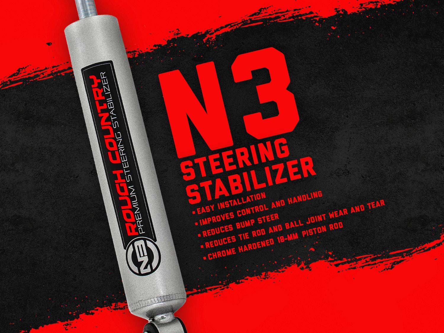 Rough Country N3 Steering Stabilizer Chevy/GMC S10 Blazer/S10 Truck/S15 Jimmy/Sonoma 82-04 8732430 - Image 2