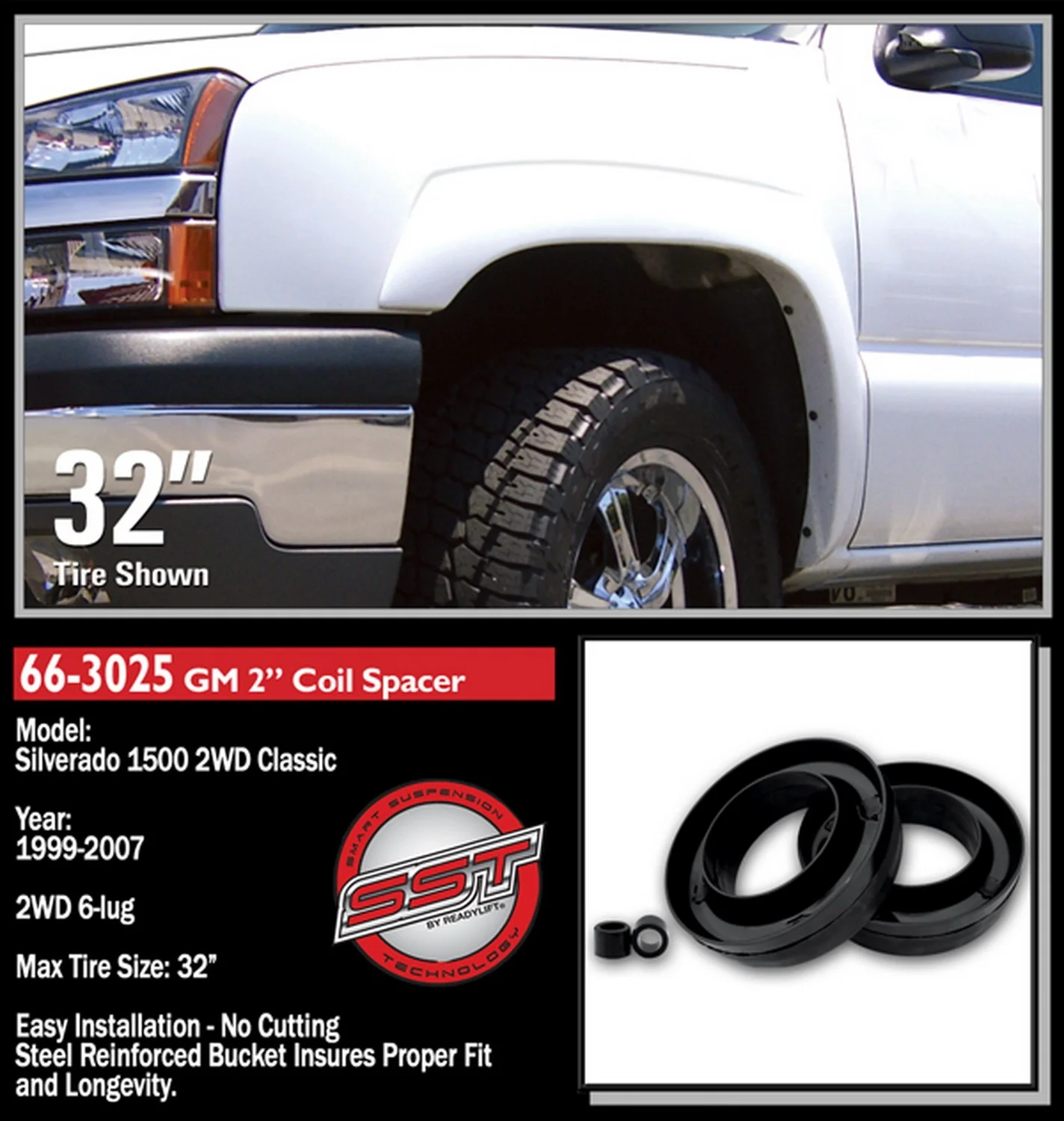 ReadyLift 2" Front Leveling Kit Chevy GMC Silverado Sierra 2WD 1999-2007 - Image 2