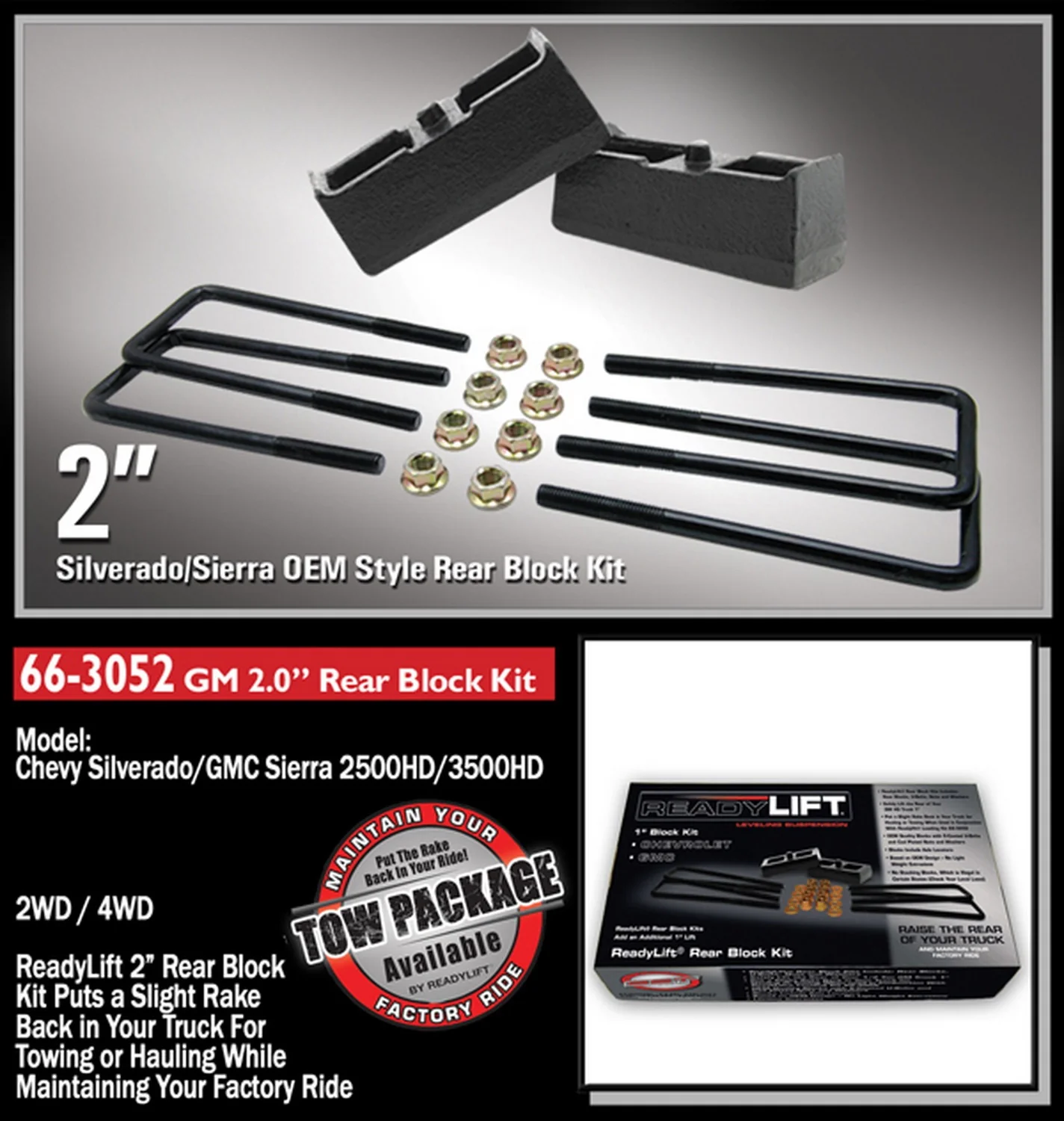 ReadyLift 2" Rear Block Kit GM Truck - Image 3