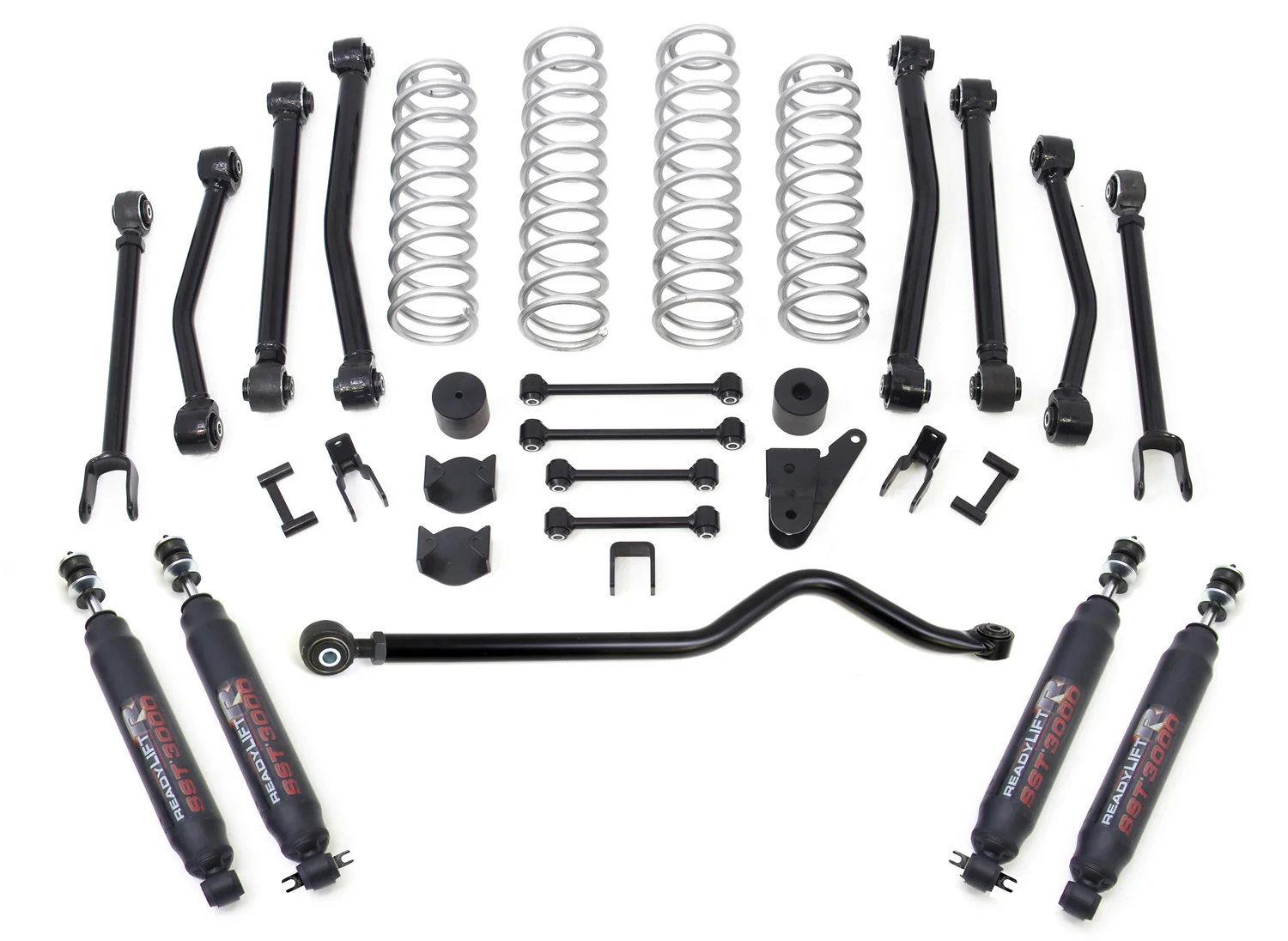 ReadyLift 4" Terrain Flex 8-Arm Lift Kit Shocks for Jeep JK Wrangler 4WD 07-18
