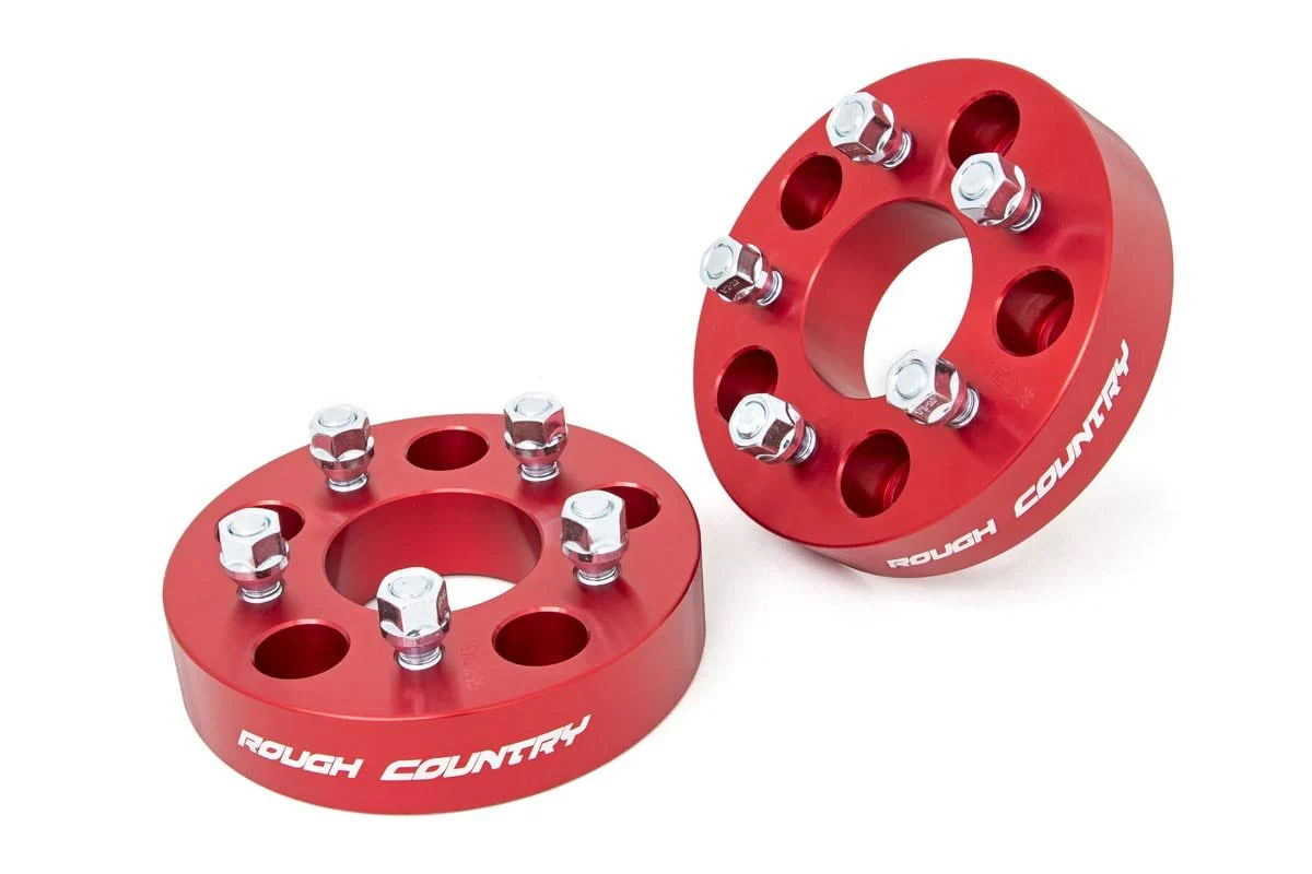 Rough Country 1.5" Wheel Adapters 5x5 to 5x4.5 Jeep Wrangler JK/JL - 1100RED