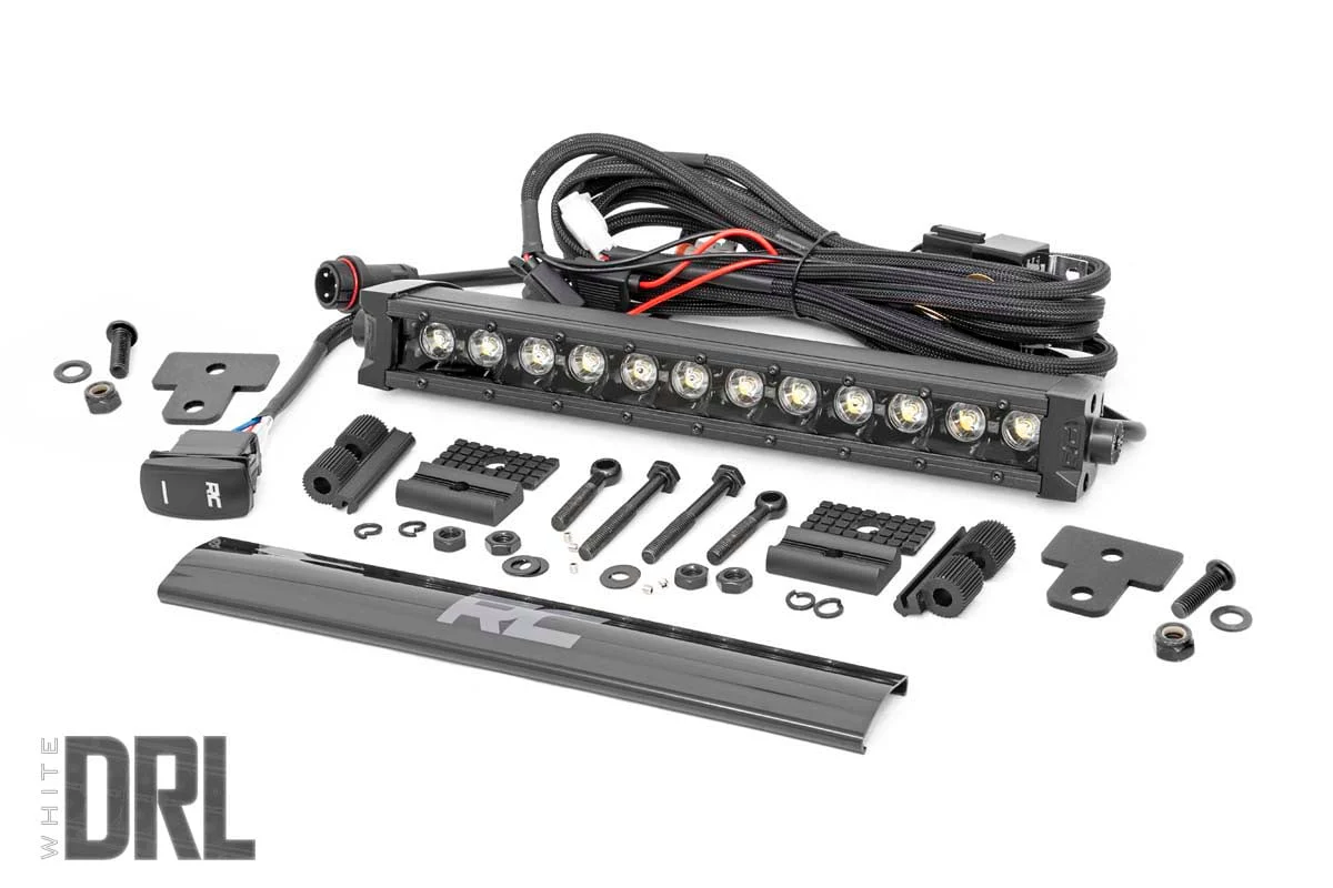 Rough Country 12" Recessed LED Kit BLK Ser w/White DRL Can-Am De 16-20 97004