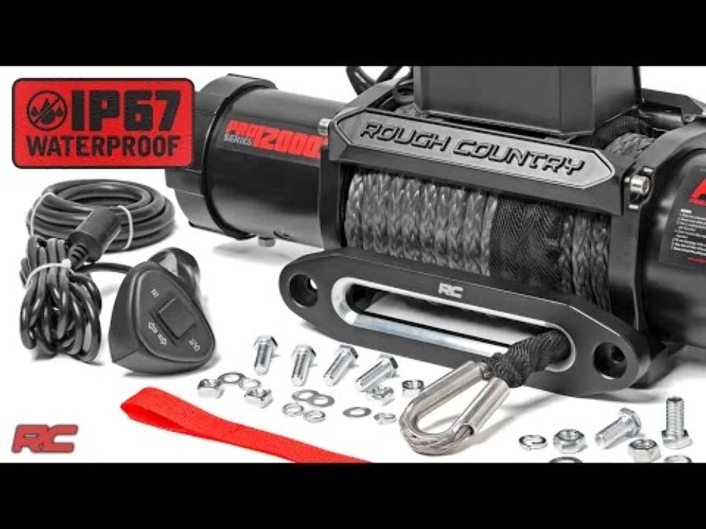 Rough Country 12000lb Pro Series Electric Winch Steel Cable PRO12000 - Image 2