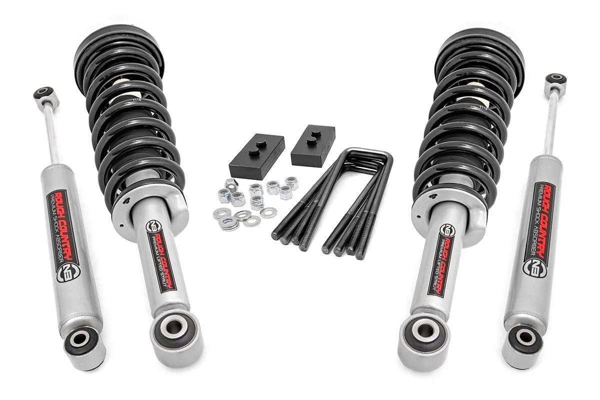 Rough Country 2in Ford Leveling Lift Kit N3 Struts & N3 Shocks 09-13 F-150 50004