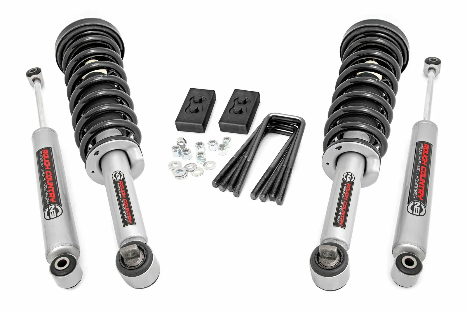 Rough Country 2in Ford Leveling Lift Kit N3 Struts & N3 Shocks 14-20 F-150 50006