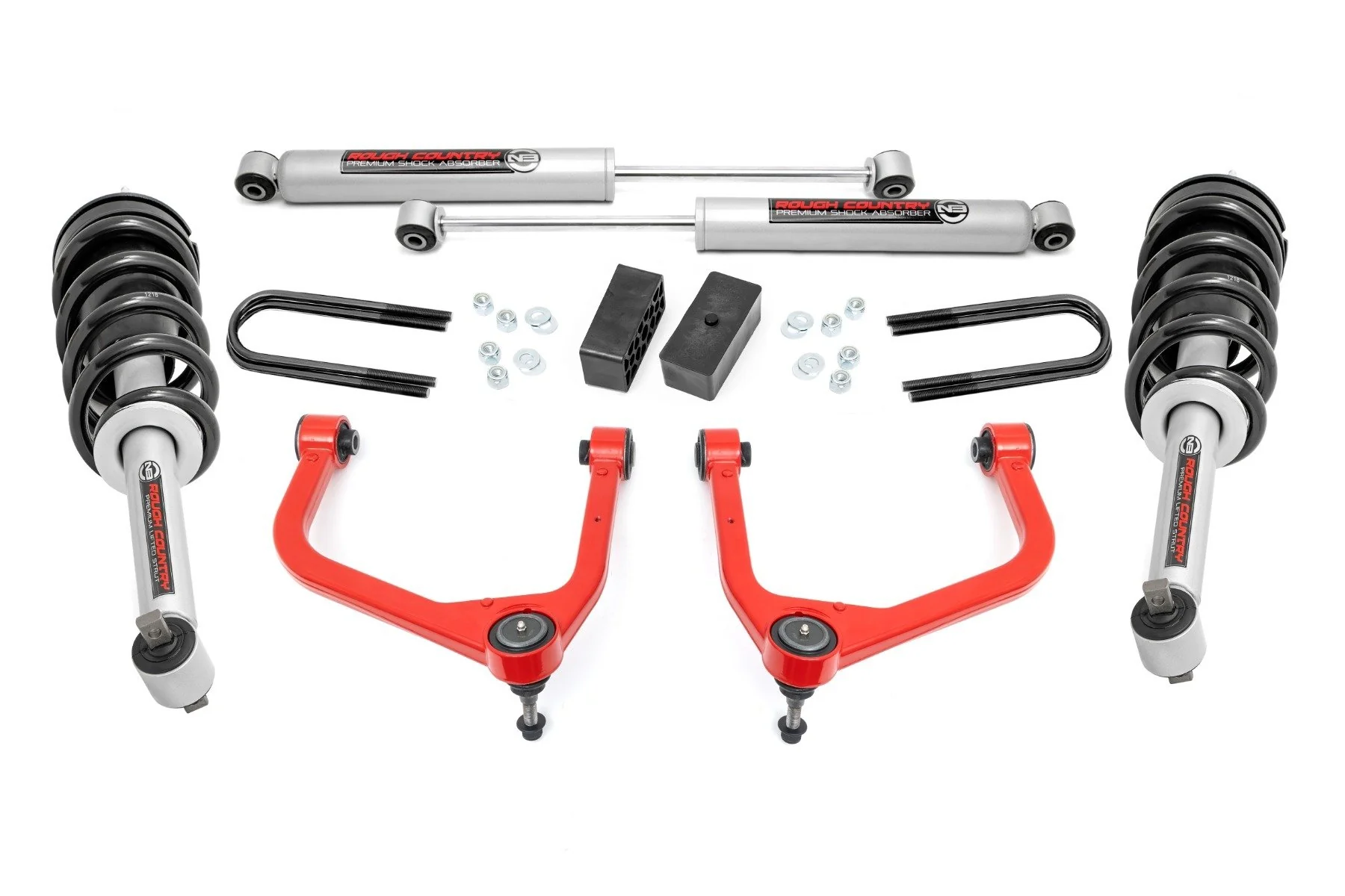 Rough Country 3.5 Inch Lift Kit | N3 Struts | GMC Sierra 1500 2WD/4WD (2025) 110531RED
