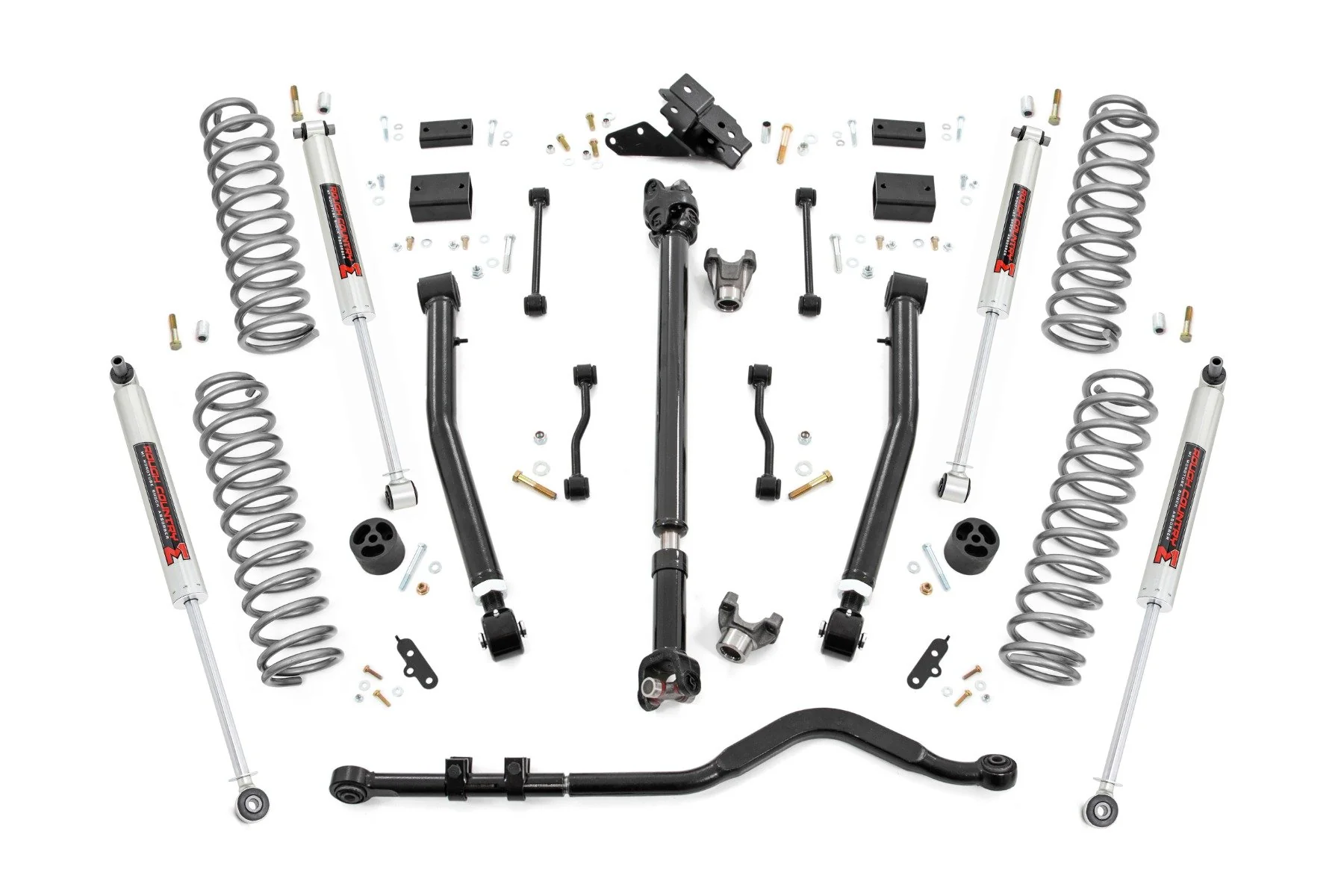 Rough Country 3.5" Lift Kit | Adj Lower | FR D/S | M1 | for Jeep Wrangler JL 4WD (2024-2025) 91740