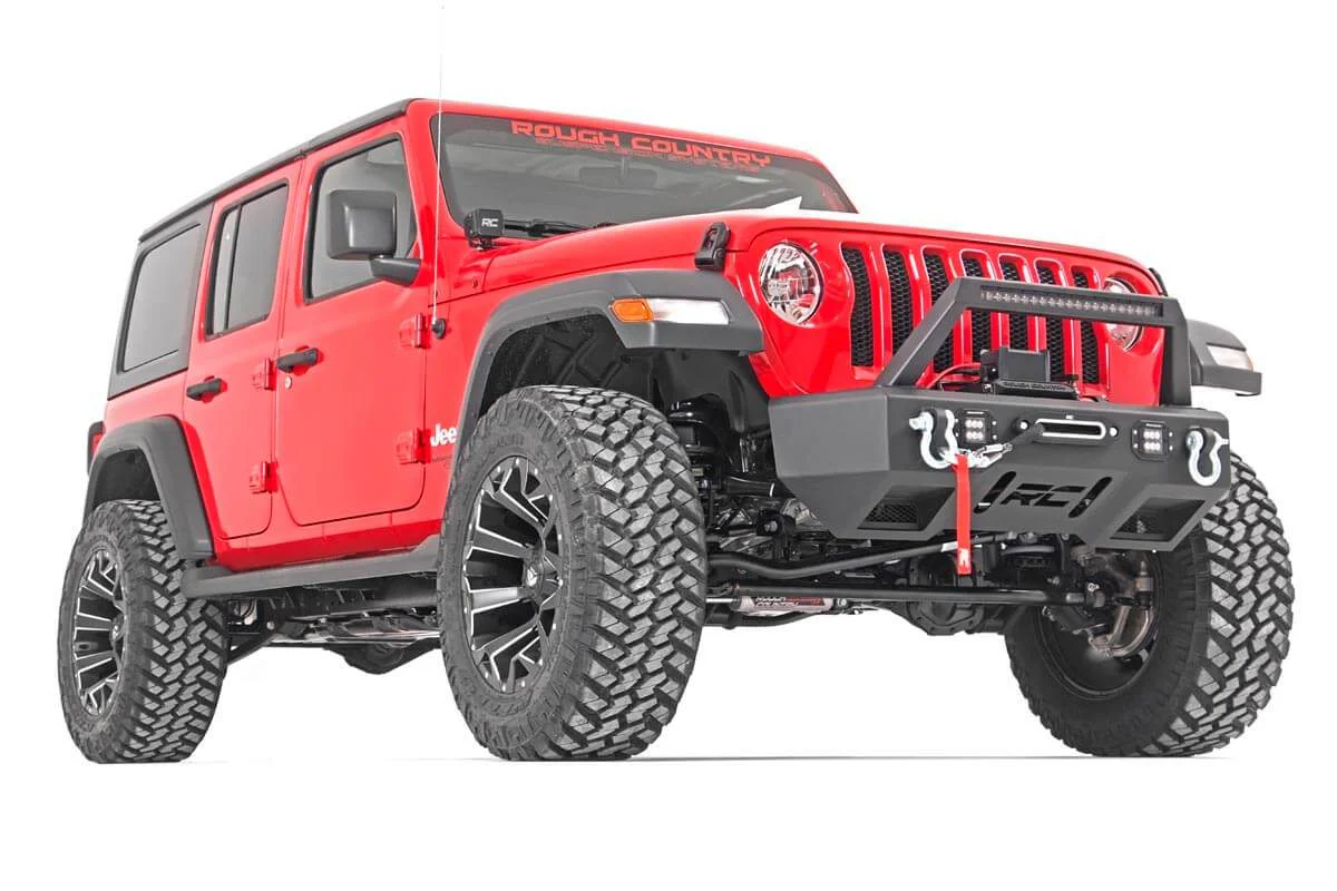 Rough Country 3.5" Lift Kit | Adj Lower | FR D/S | M1 | for Jeep Wrangler Unlimited Rubicon (18-23) 69140 - Image 3