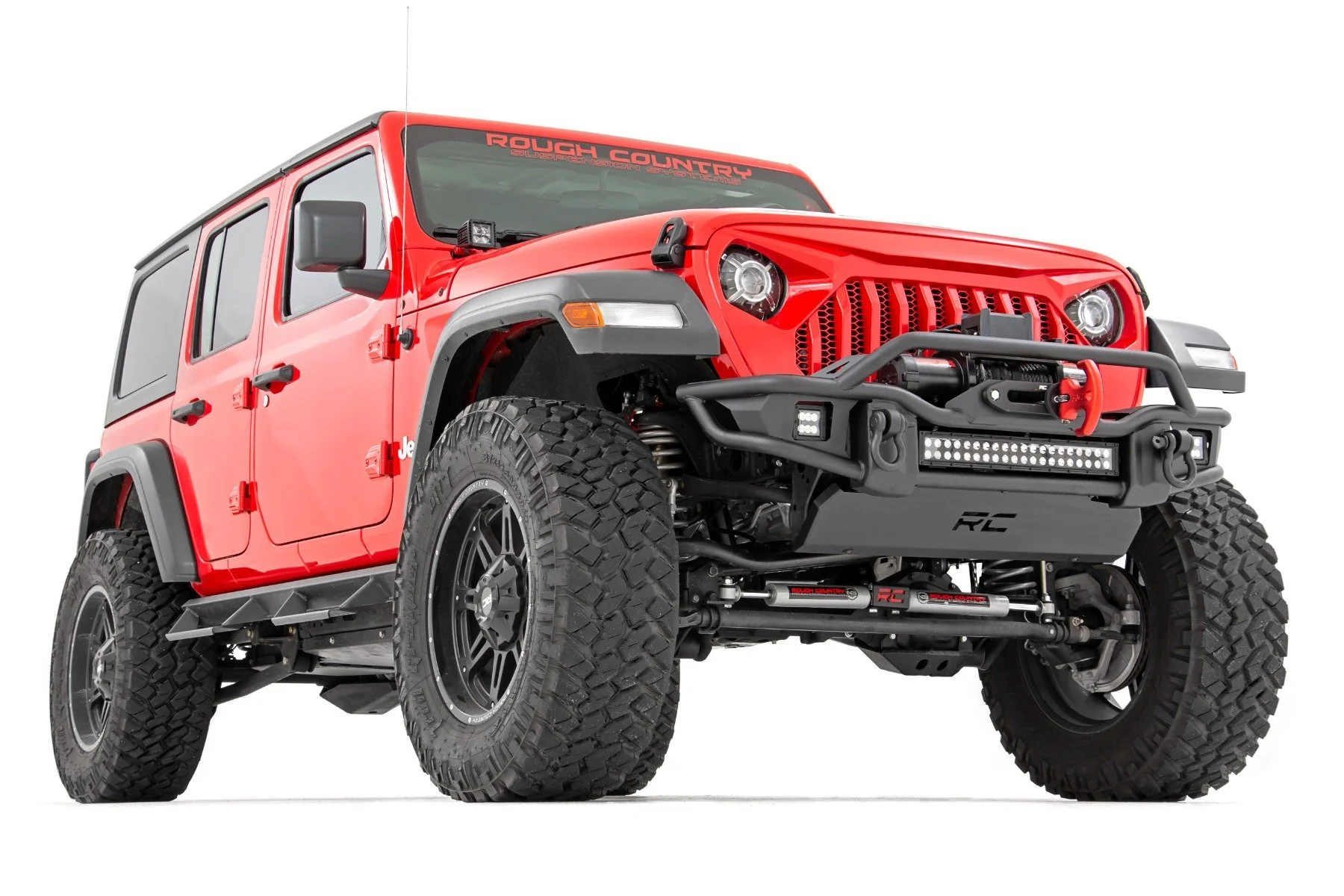 Rough Country 3.5" lift Kit C/A Drop FR D/S M1 for Jeep Wrangler Unlimited 24-25 91940 - Image 2