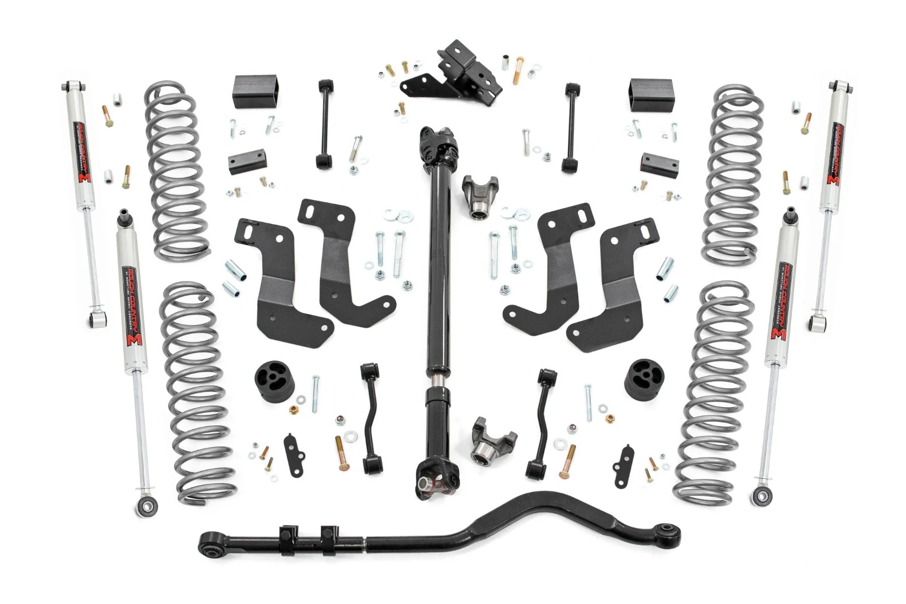 Rough Country 3.5" lift Kit | C/A Drop | FR D/S | M1 | for Jeep Wrangler Unlimited 4WD (18-23) 65440
