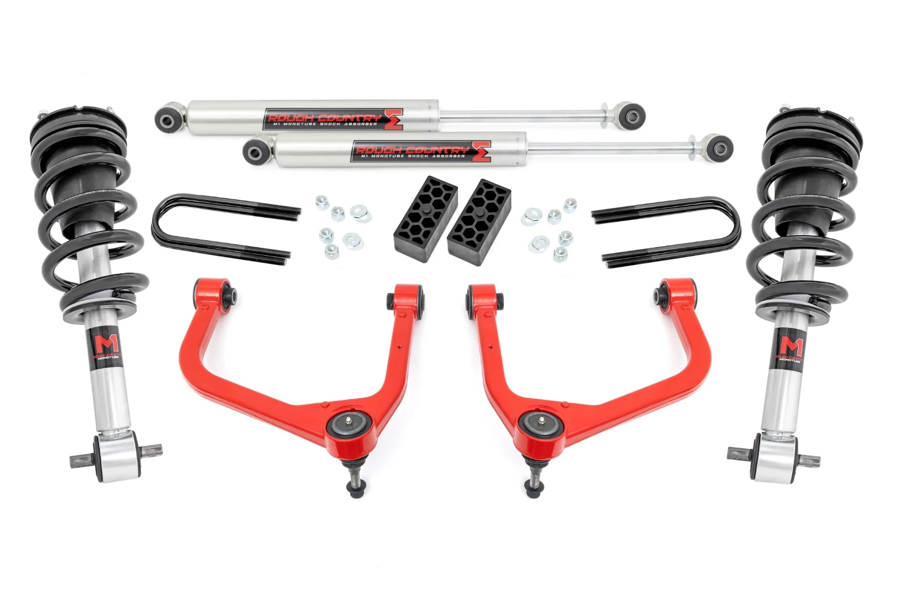 Rough Country 3.5" Lift Kit | M1 | Rear Mono Leaf | Chevy Silverado 1500 22-24 28240RED