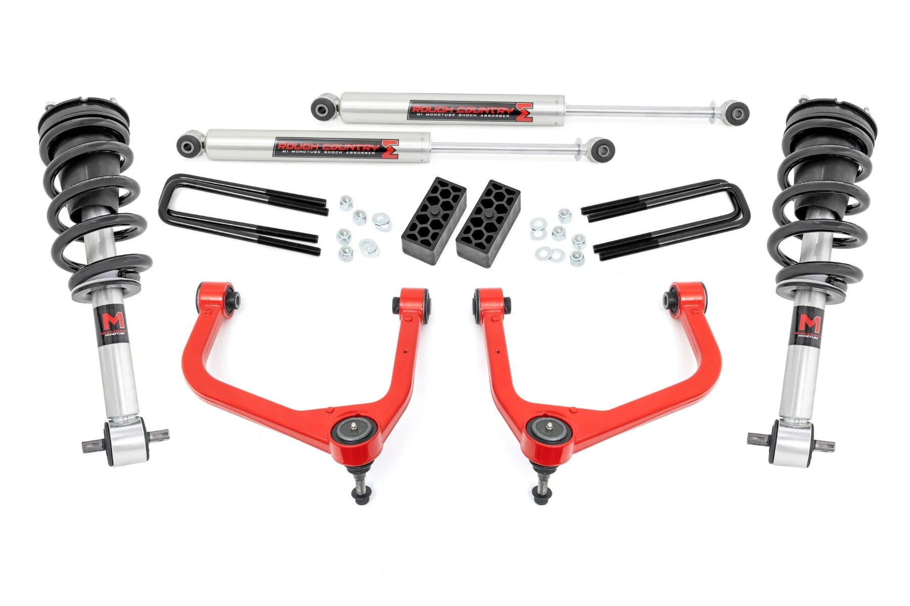 Rough Country 3.5" Lift Kit M1 Struts/M1 Chevy Silverado 1500 19-25 29540RED