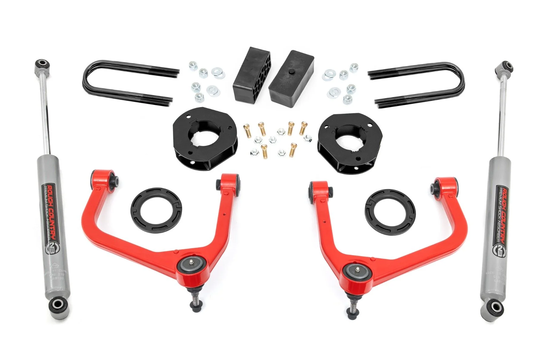 Rough Country 3.5" Lift Kit | Mono Leaf Rear | GMC Sierra 1500 2025 28830RED_A
