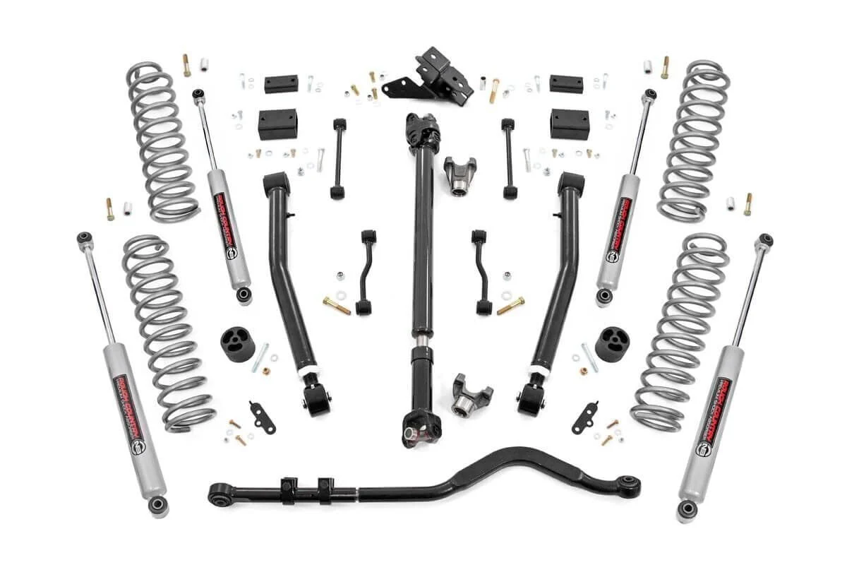 Rough Country 3.5" Lift Kit for Wrangler JL Rubicon 18+ 2dr Stage2 Coils Adj Arm 90930