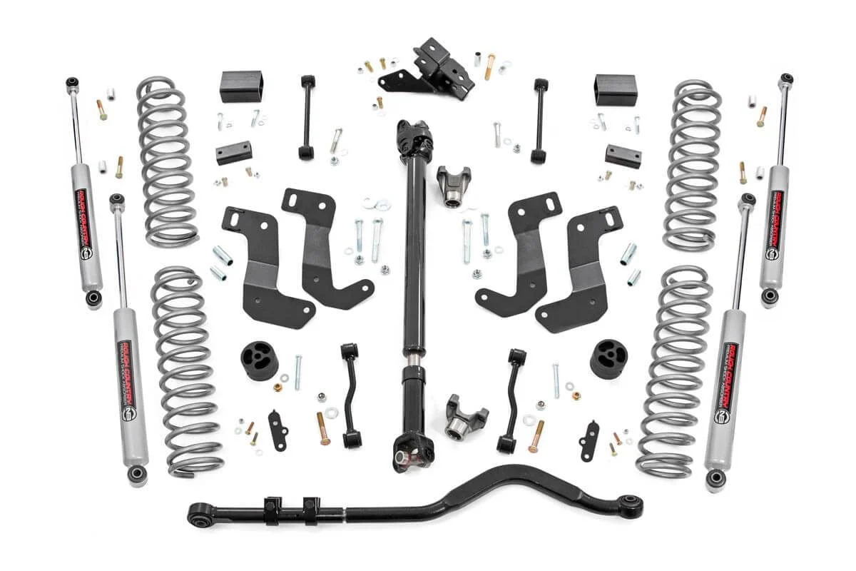 Rough Country 3.5" Lift Kit Stage2 Coils Ctrl Arm Drop 18-20 for Wrangler JL2dr 62730