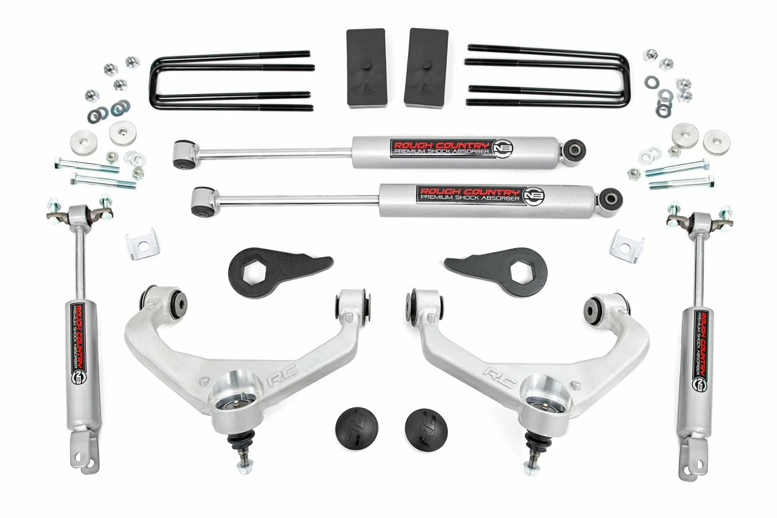 Rough Country 3.5" Lift Kit w/ Overloads Chevy/GMC 2500/3500HD 11-19 97530