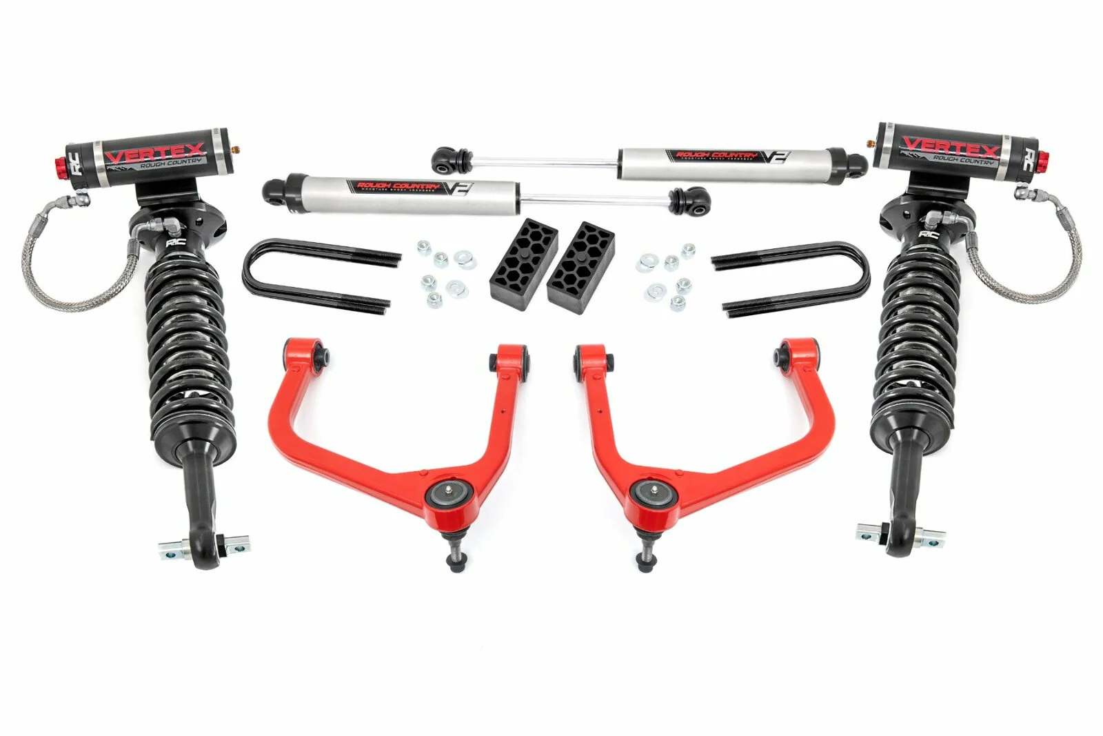 Rough Country 3.5" Lift | Vertex/V2 | Rear Mono Leaf | Chevy Silverado 1500 2025 28257REDA