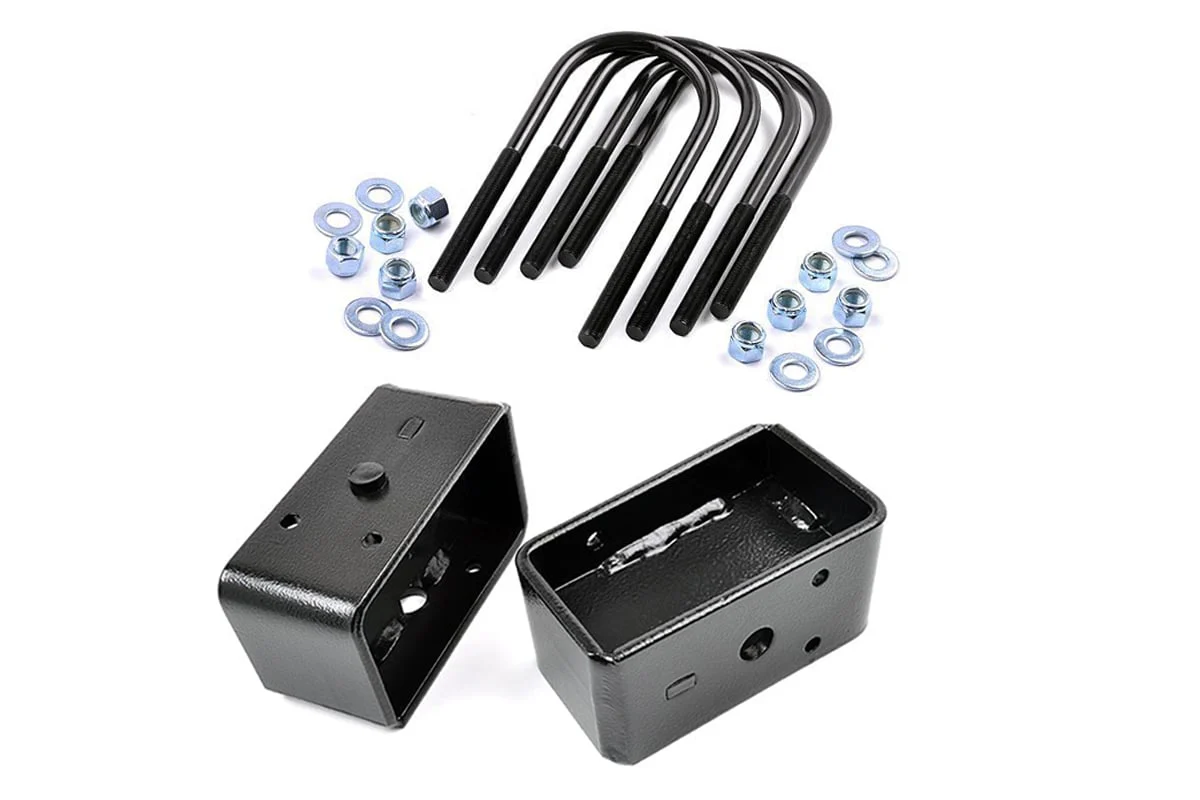 Rough Country 3 Inch Block And U-Bolt Kit for Ford Super Duty 2005-2010 6539