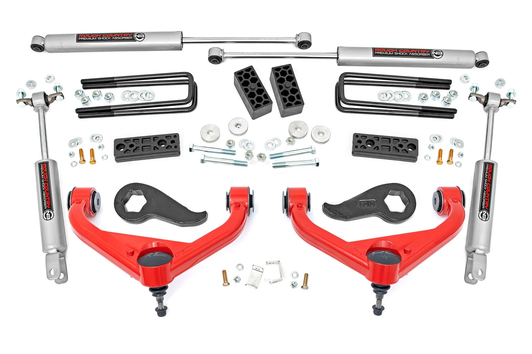 Rough Country 3" Lift Kit Chevy/GMC Sierra Silverado 3500HD 20-25 95630RED