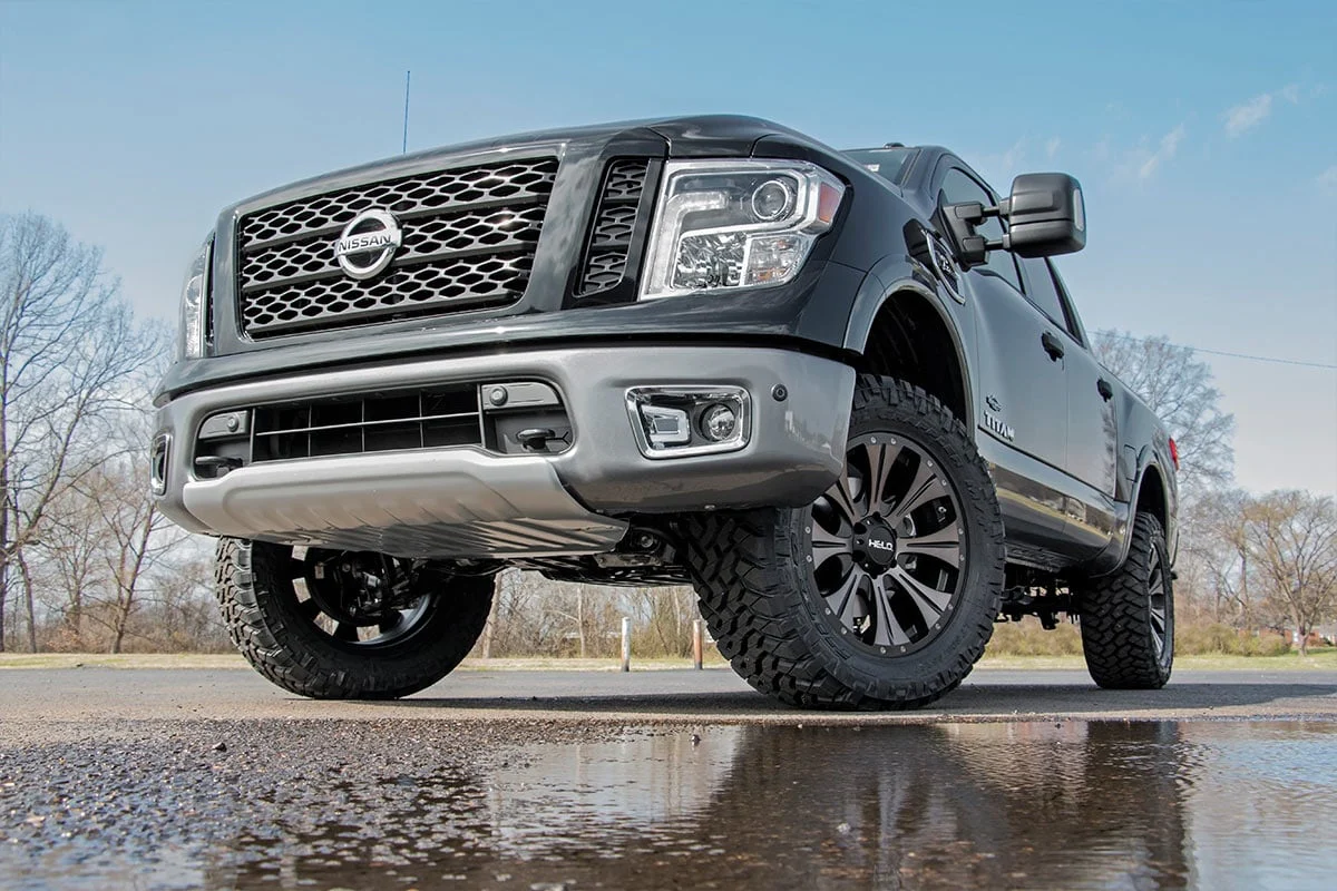Rough Country 3" Lift Kit for Nissan Titan 2004-2023 w/N3 Struts & Shocks 83432RED - Image 3
