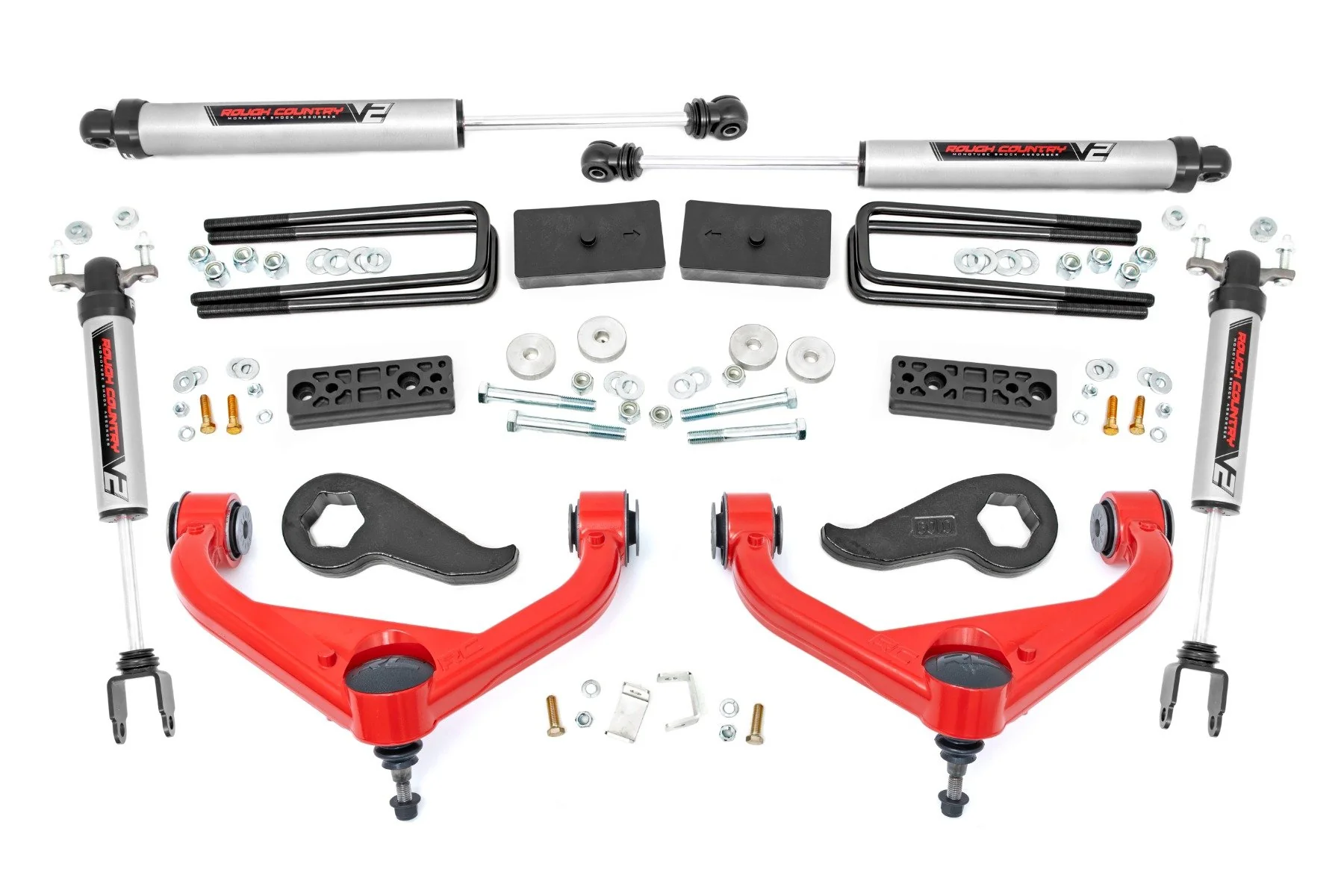 Rough Country 3" Lift Kit UCAs V2 Chevy/GMC 2500HD 20-25 95870RED