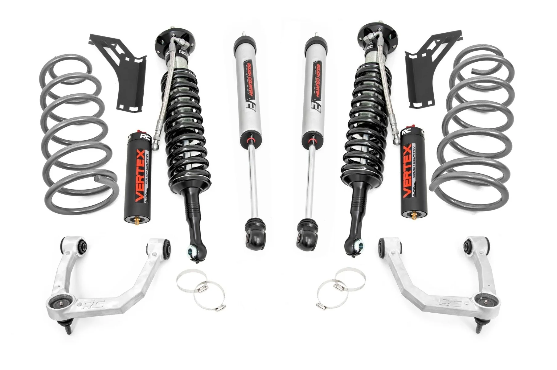 Rough Country 3" Lift Kit Upper Arms RR Coils Vertex/V2 for Toyota 4Runner 10-23 76658
