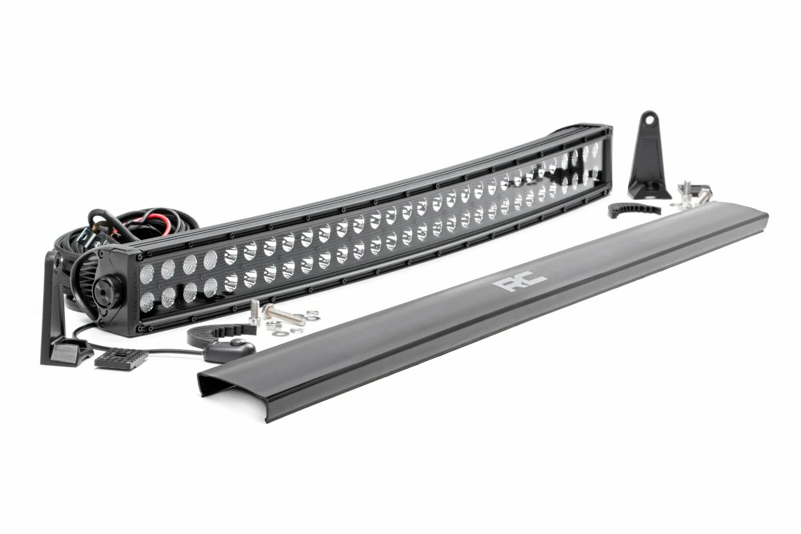 Rough Country 30-inch Curved Cree LED Light Bar-Dual Row Black Series 72930BL