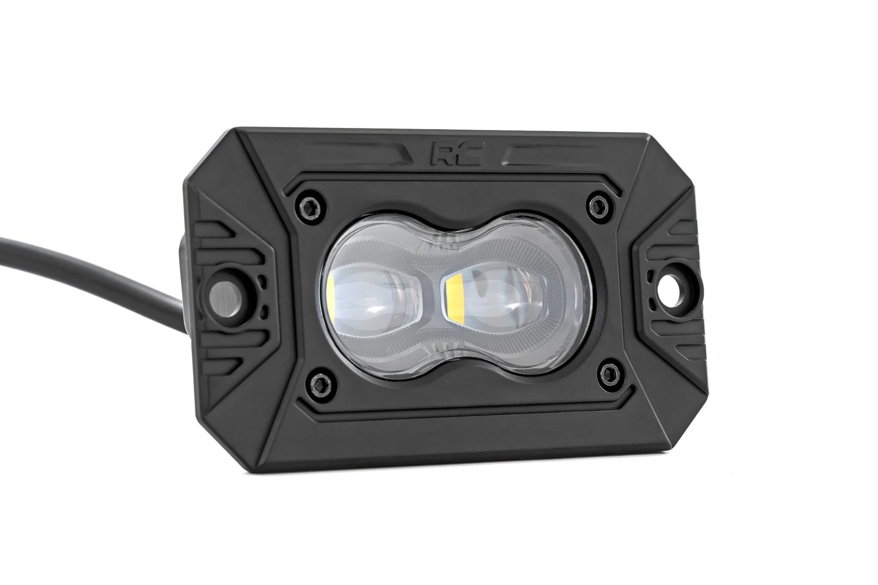 Rough Country 3x1.75" Black Series LED Slim Aux | SAE Fog | Flush Mount | Pair 70908 - Image 2