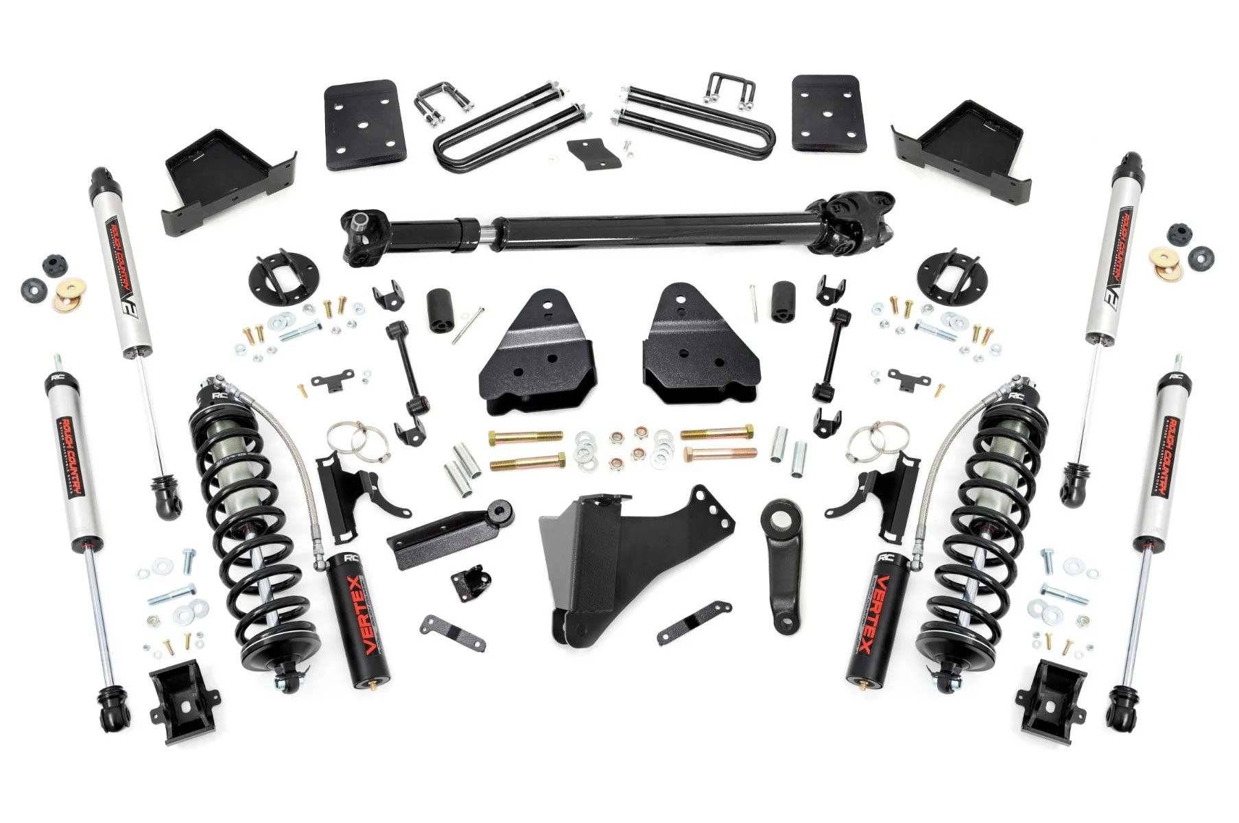 Rough Country 4.5" Lift Kit FR D/S C/O V2 for Ford Super Duty 4wd 17-22 50658