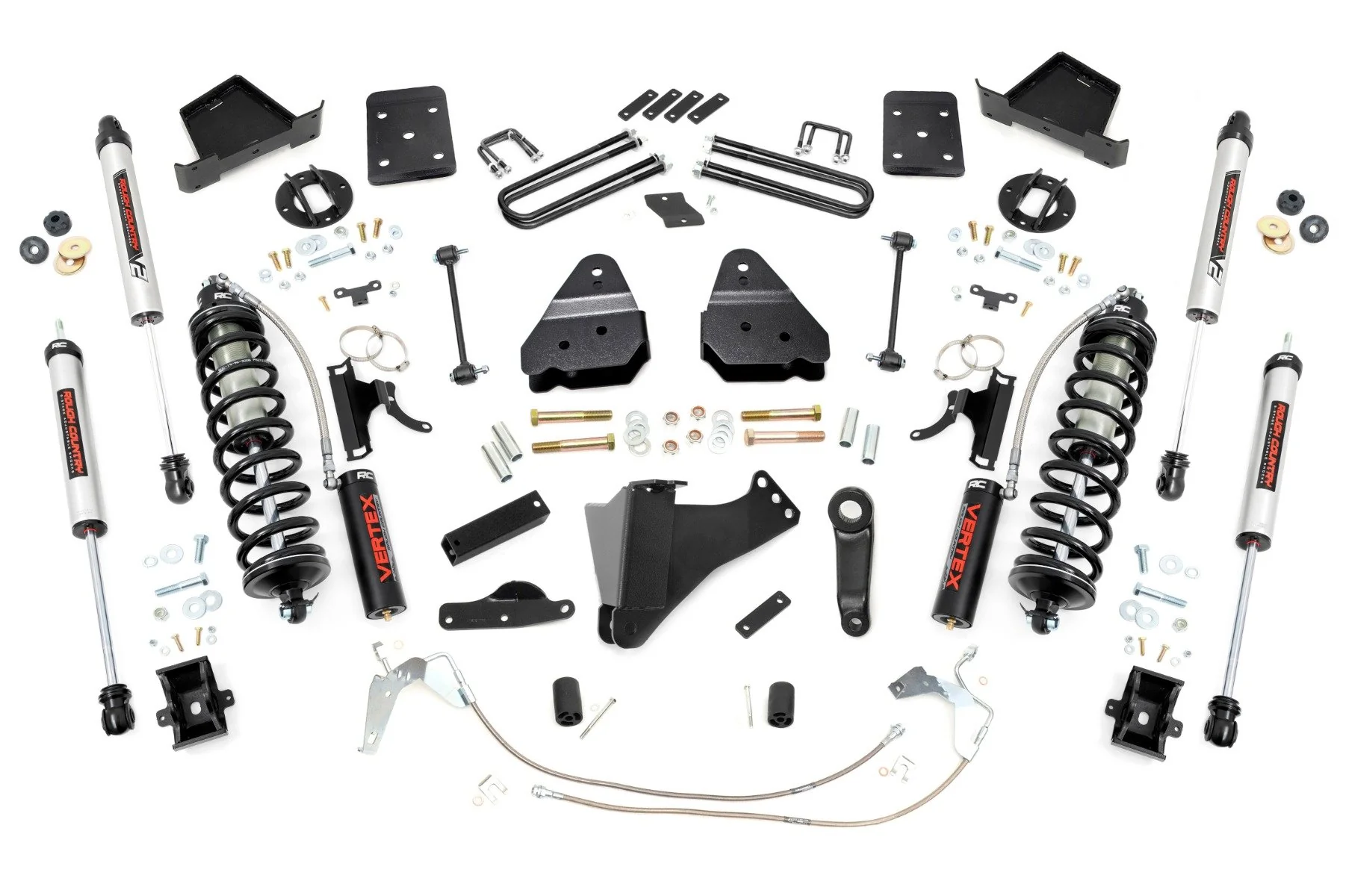 Rough Country 4.5" Lift Kit W/O Overloads C/O V2 for Ford Super Duty 08-10 47858