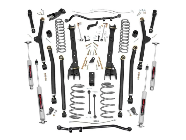 Rough Country 4 In COMPLETE Long Arm Suspension Kit for 97-06 Wrangler TJ 66330-COMP-MAN44 - Image 2